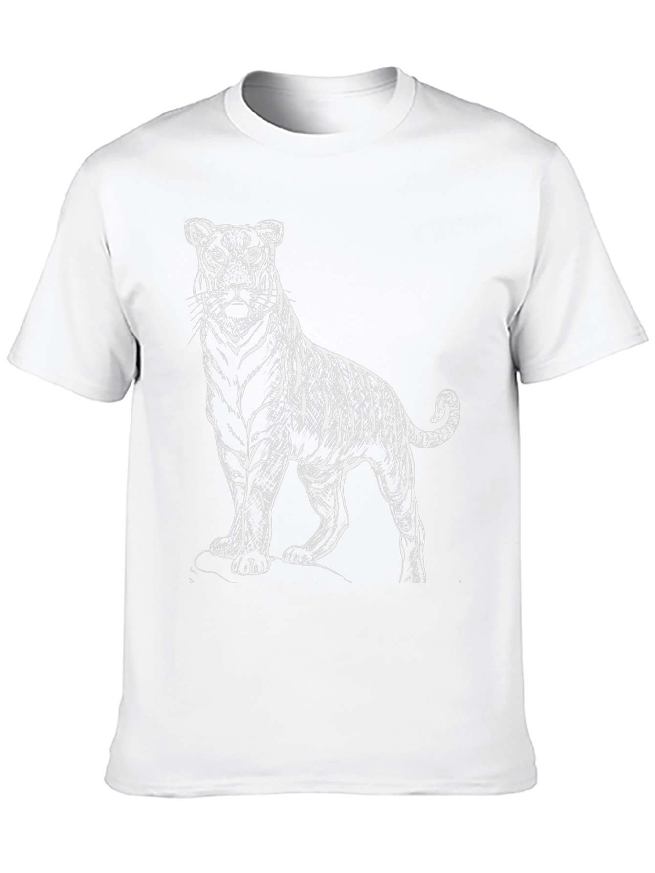 Black Tiger Graphic Black T-Shirt view 10