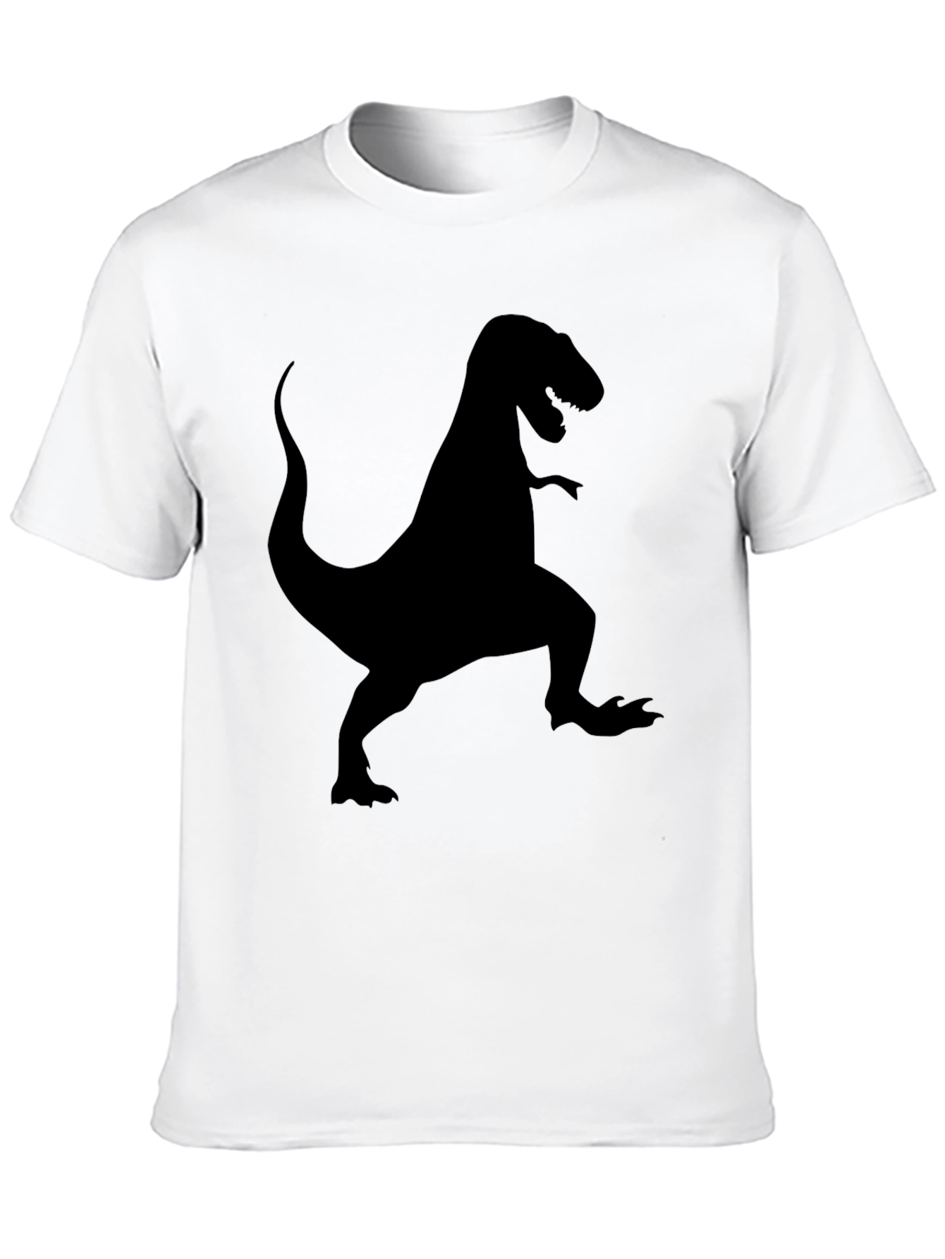 Black Dinosaur T-Shirt - Men's Black Graphic Tee view 10