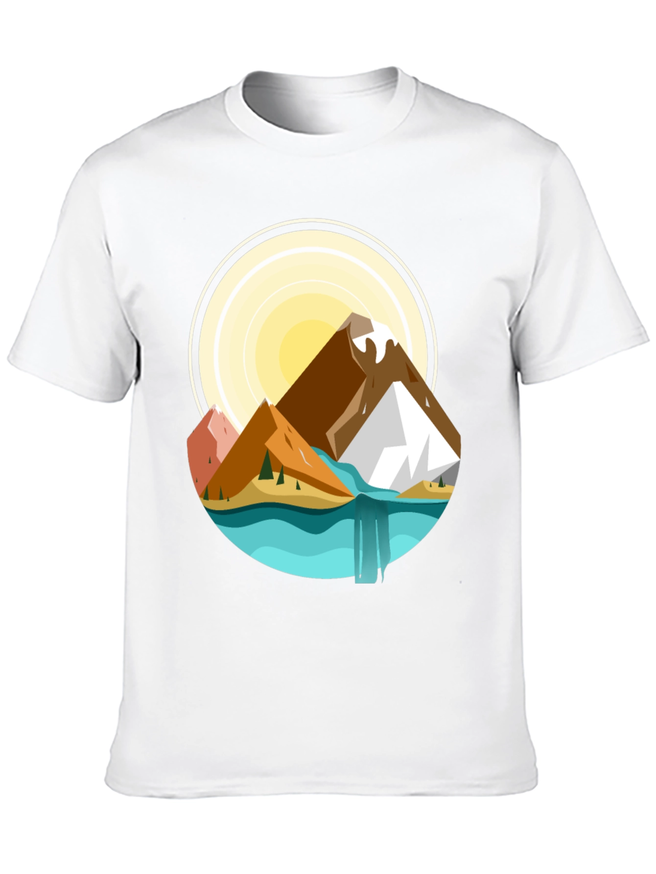 Mountain Scene Graphic T-Shirt - Nature Adventure Tee - 10