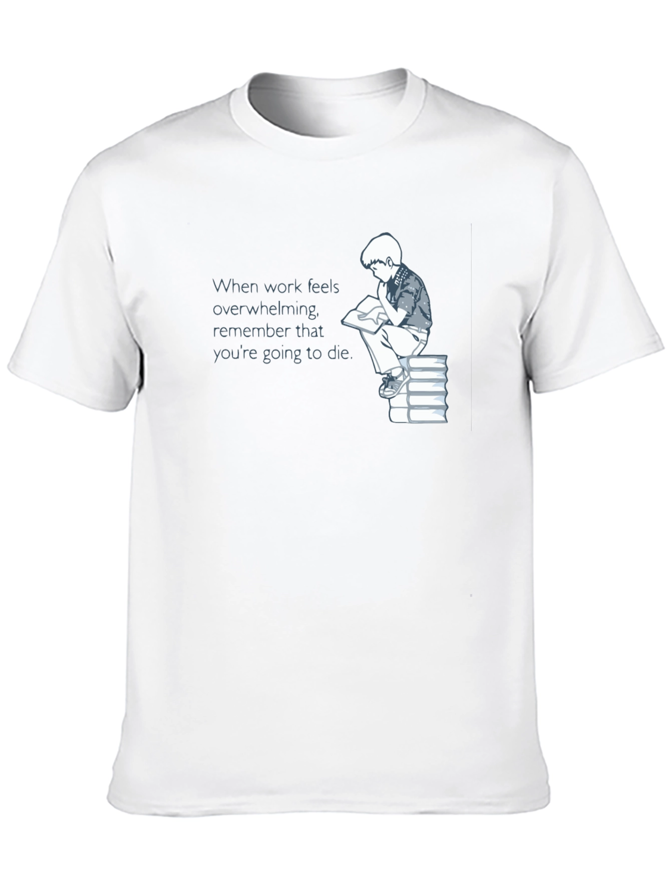 Black Mortality Reminder T-Shirt - Dark Humor Tee view 10