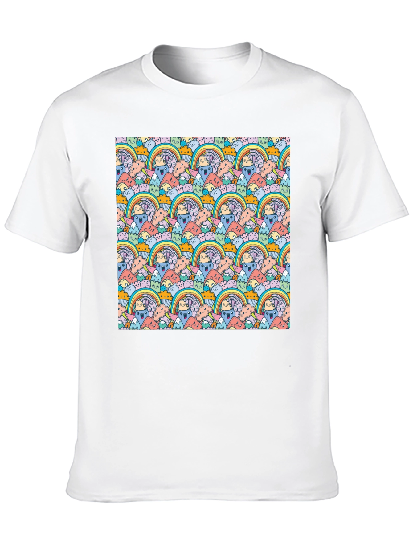 Black Rainbow Doodle T-Shirt view 10
