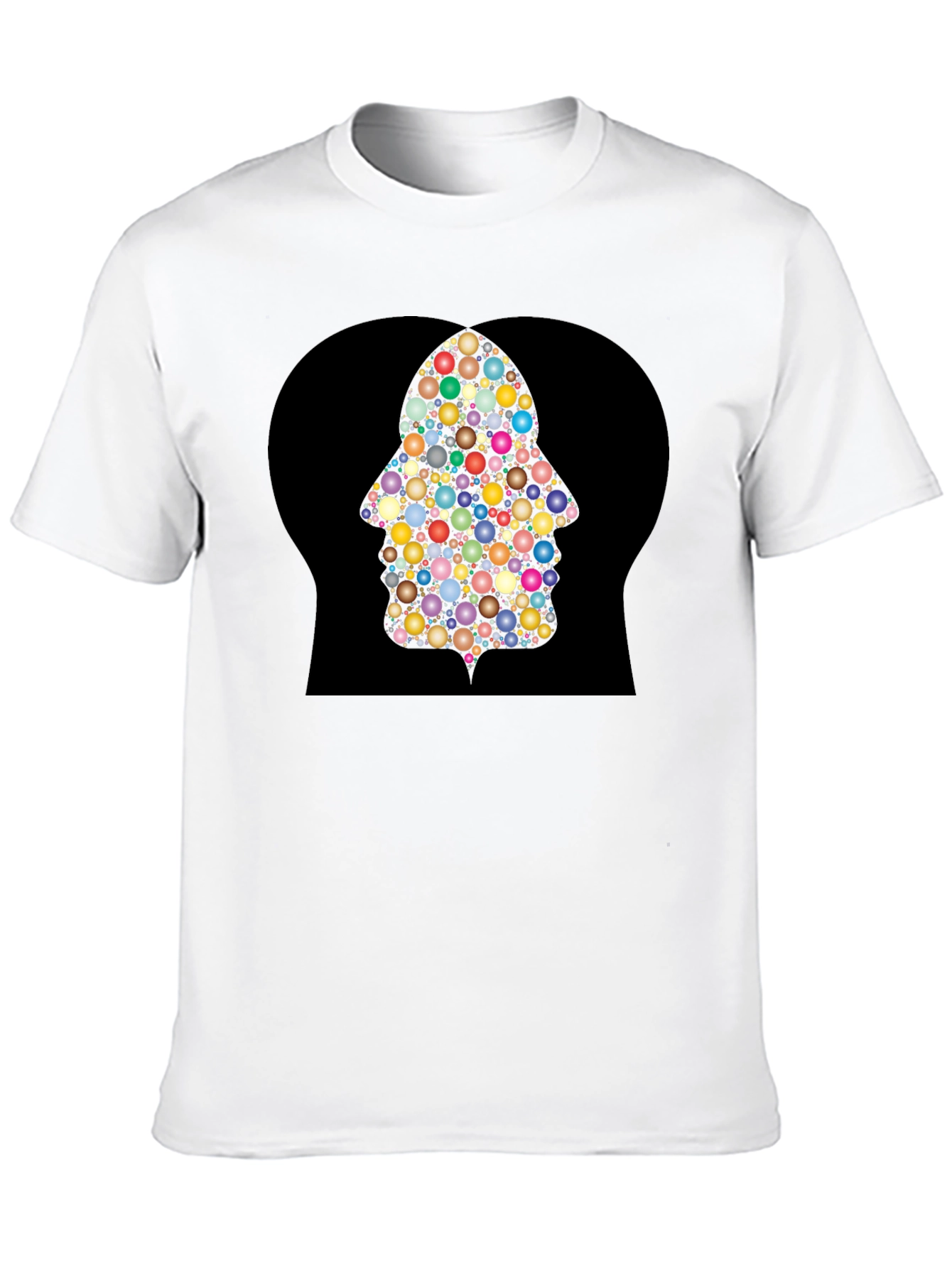 Black Bubble Hamsa Hand Graphic Tee - Black view 10