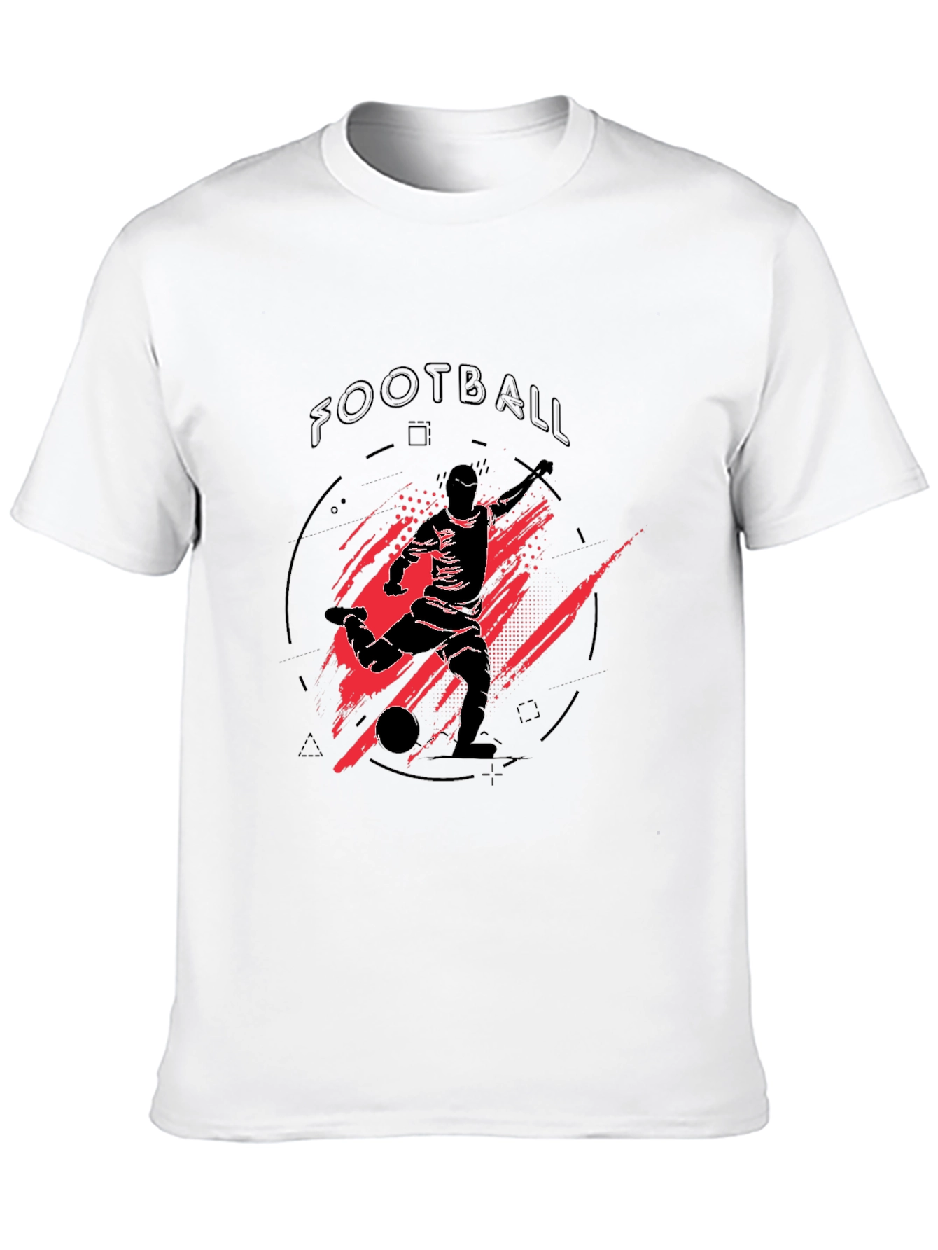 Black Football Graphic Tee - Black Sports T-Shirt view 10