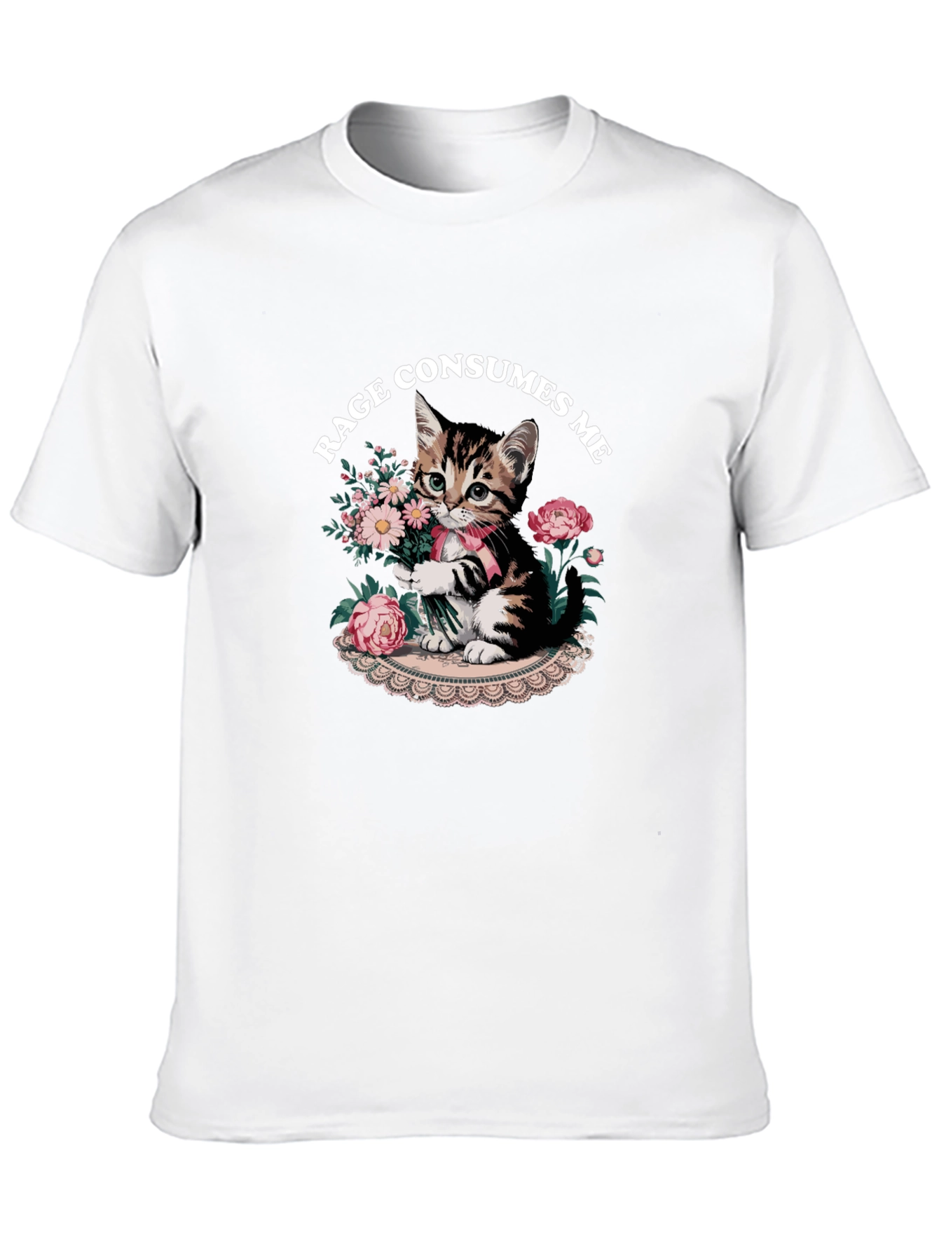 Black Rage Consumes Me Kitten Graphic T-Shirt view 10