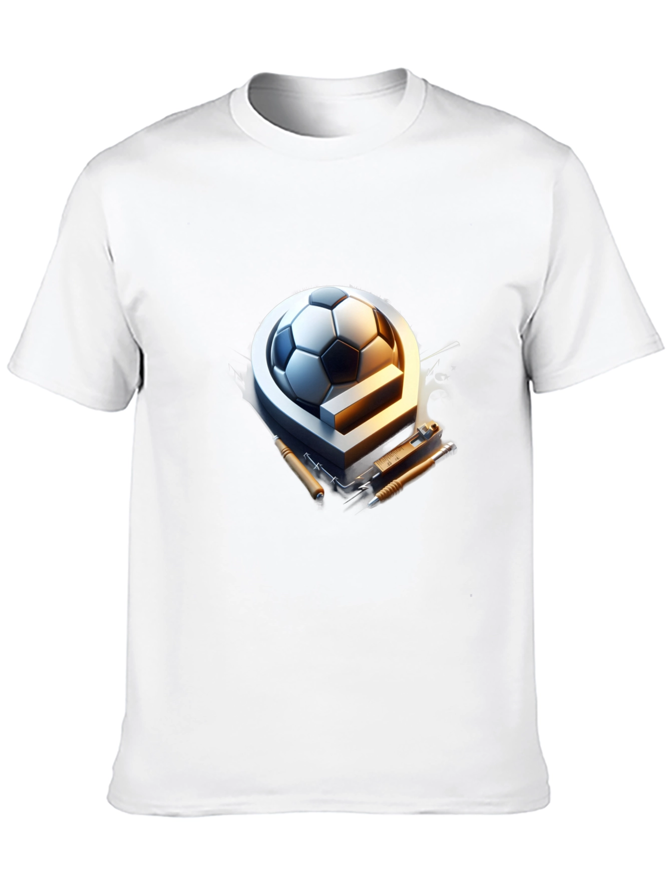 Soccer Ball & Drafting Tools Graphic Tee - 10