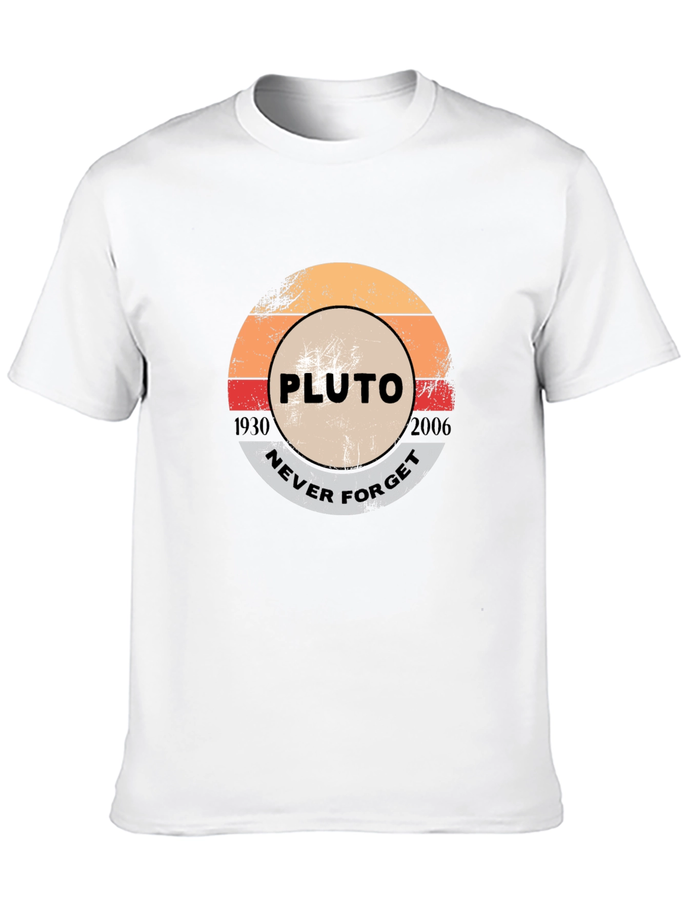 Black Pluto Never Forget Graphic T-Shirt view 10