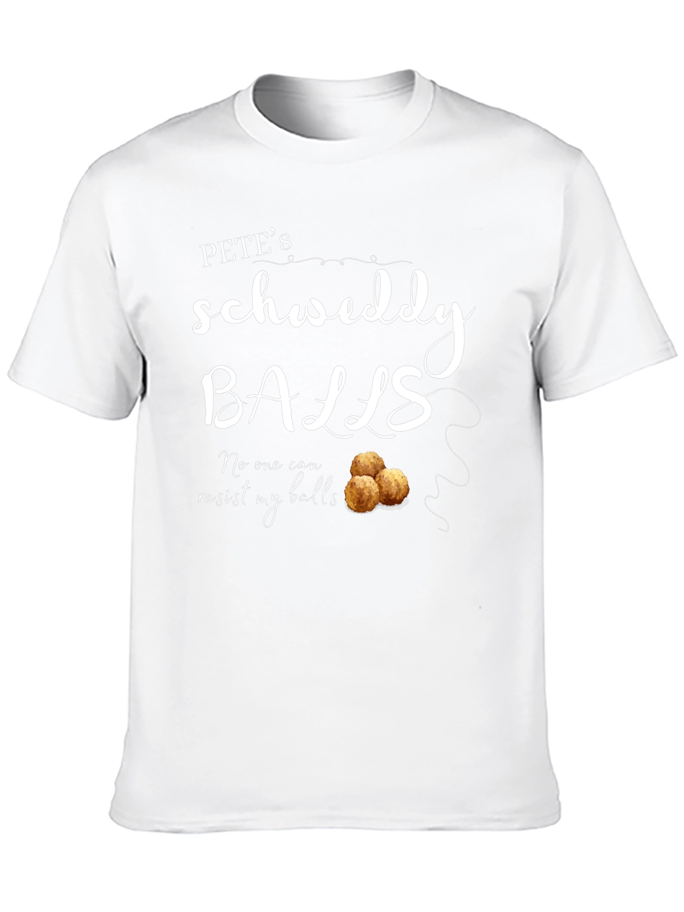 Black Pete's Schweddy Balls Funny Graphic T-Shirt view 10