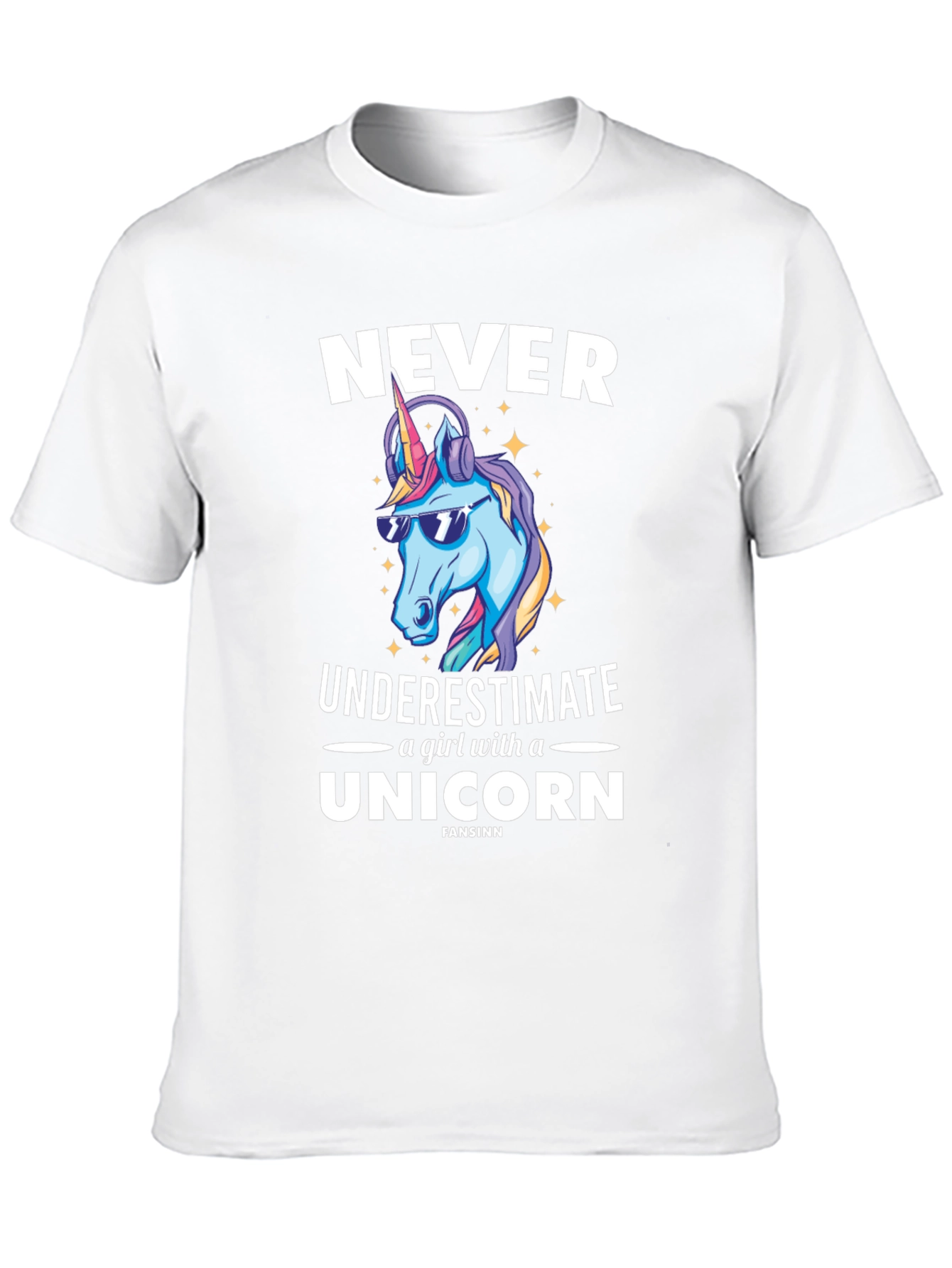 Black Never Underestimate Unicorn T-Shirt view 10