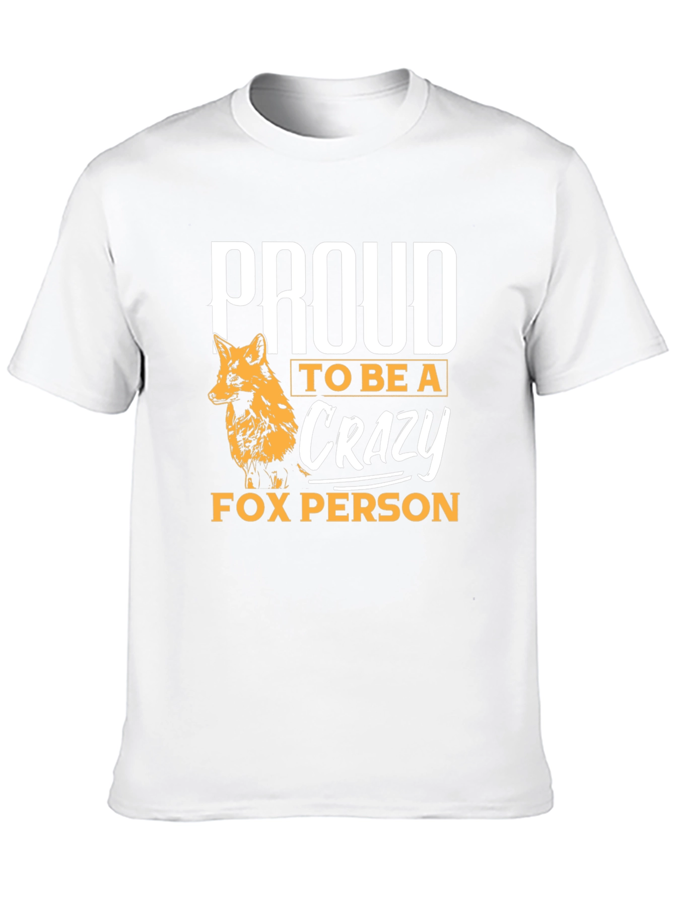 Black Proud Crazy Fox Person T-Shirt - Unique Design view 10