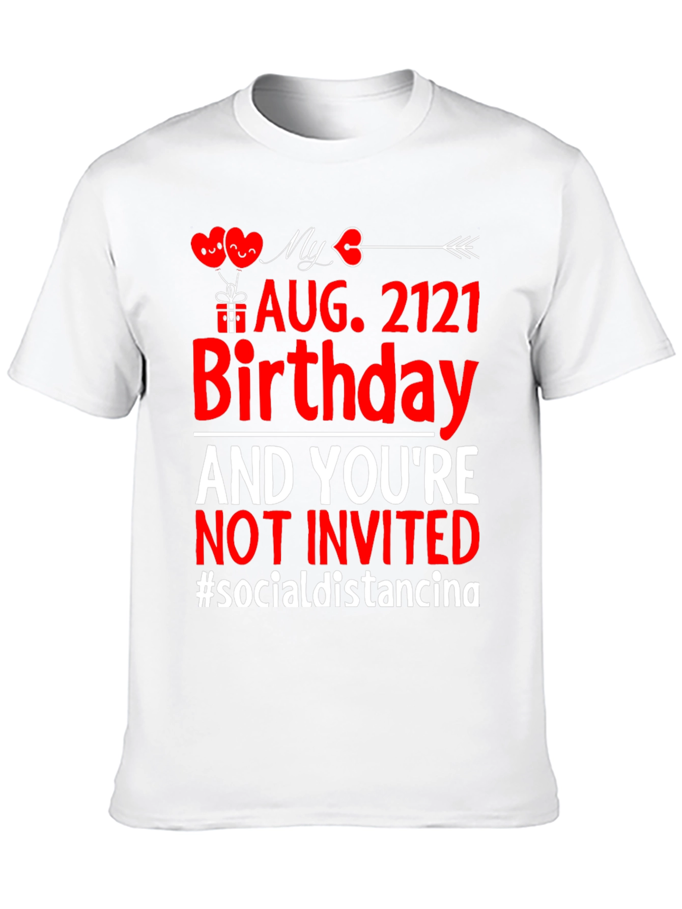 Black Funny Birthday Social Distancing T-Shirt view 10