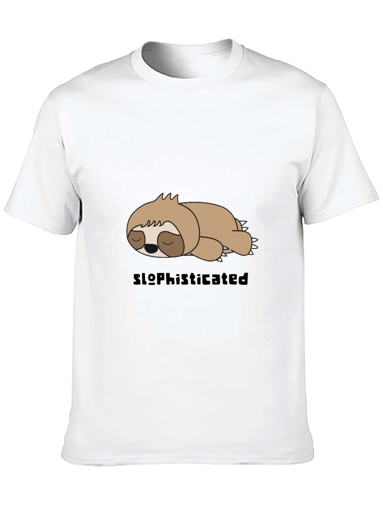 Black Sloth Sophisticated Graphic T-Shirt view 10