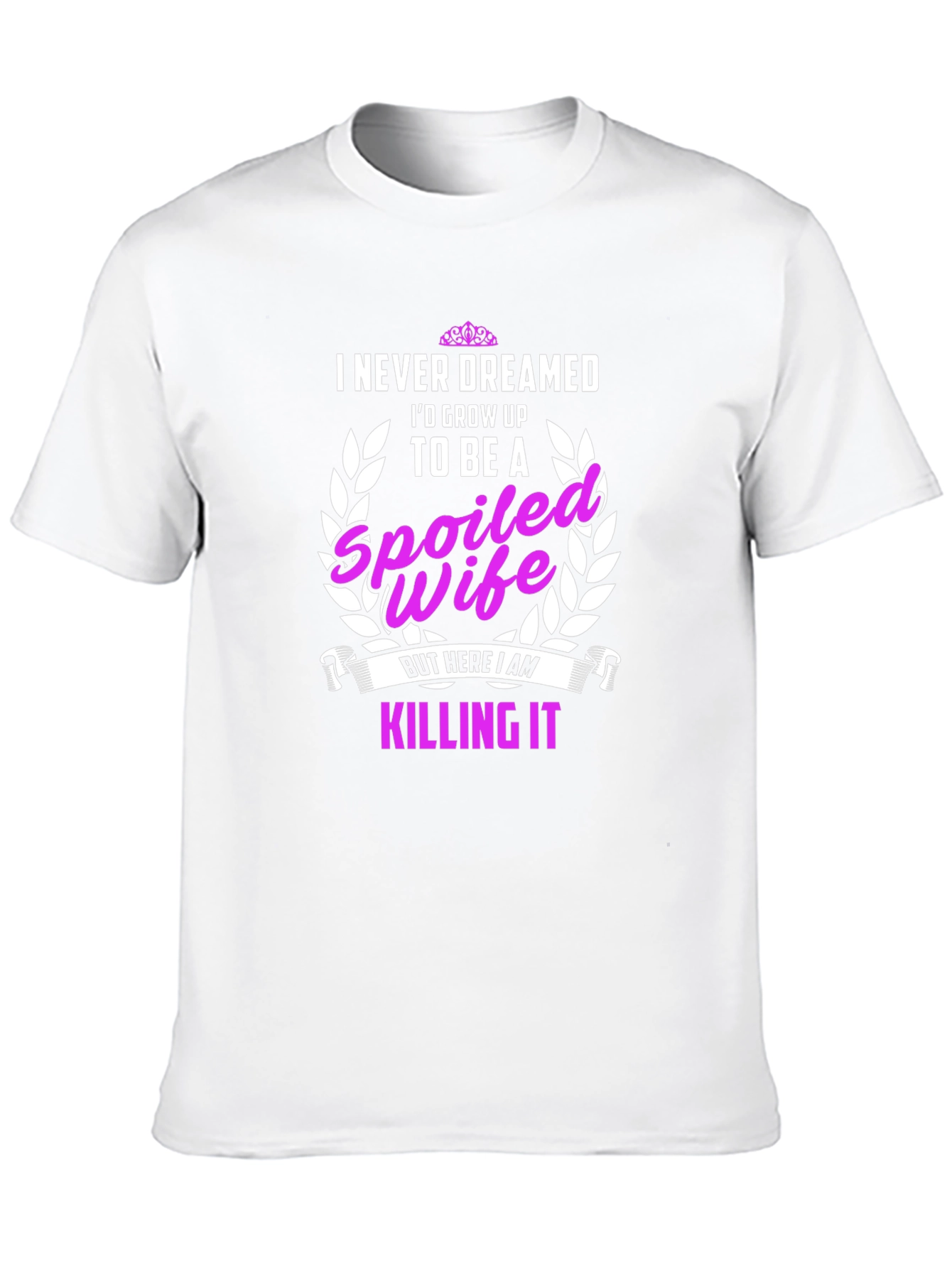 Black Spoiled Wife Graphic Tee - "Killing It" T-Shirt view 10