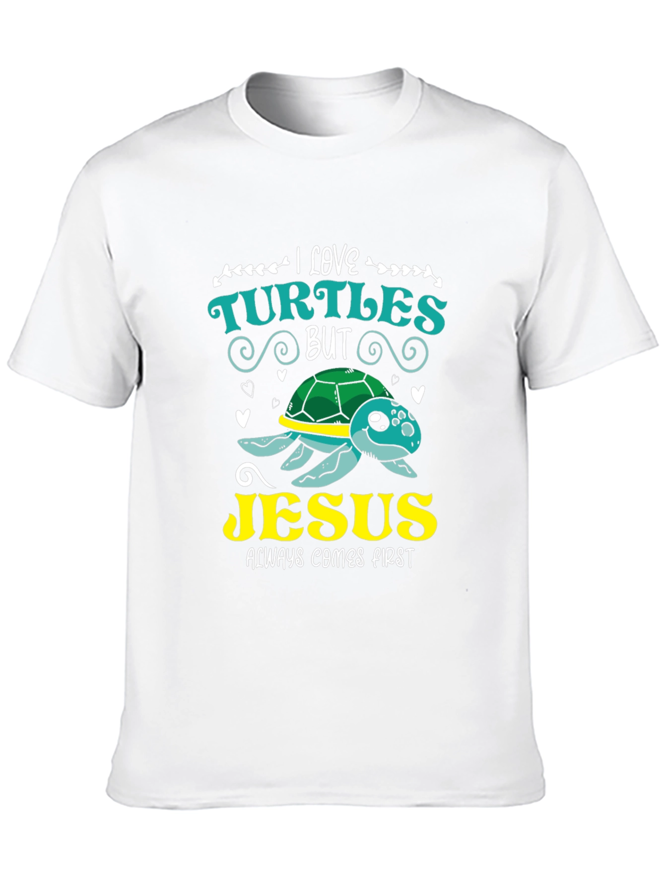 Black I Love Turtles But Jesus T-Shirt view 10
