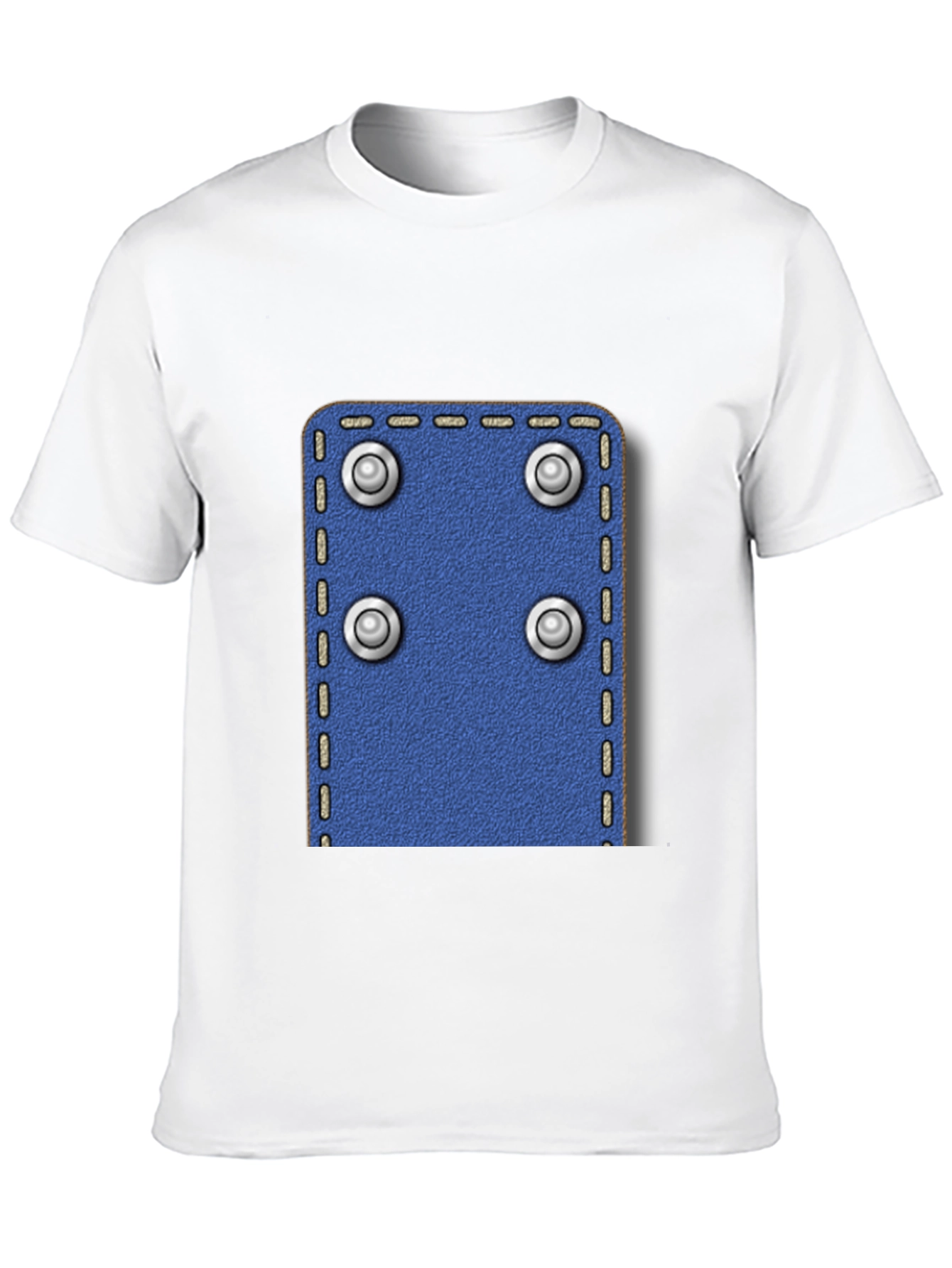 Black Novelty Rivet Patch Black T-Shirt view 10