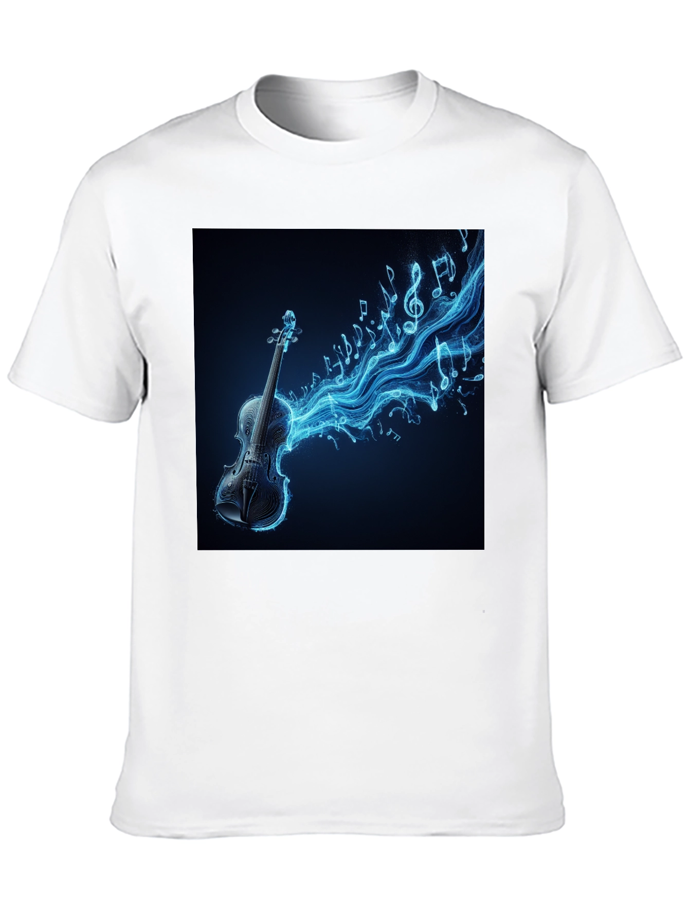 Black Electric Violin Music T-Shirt - Black view 10