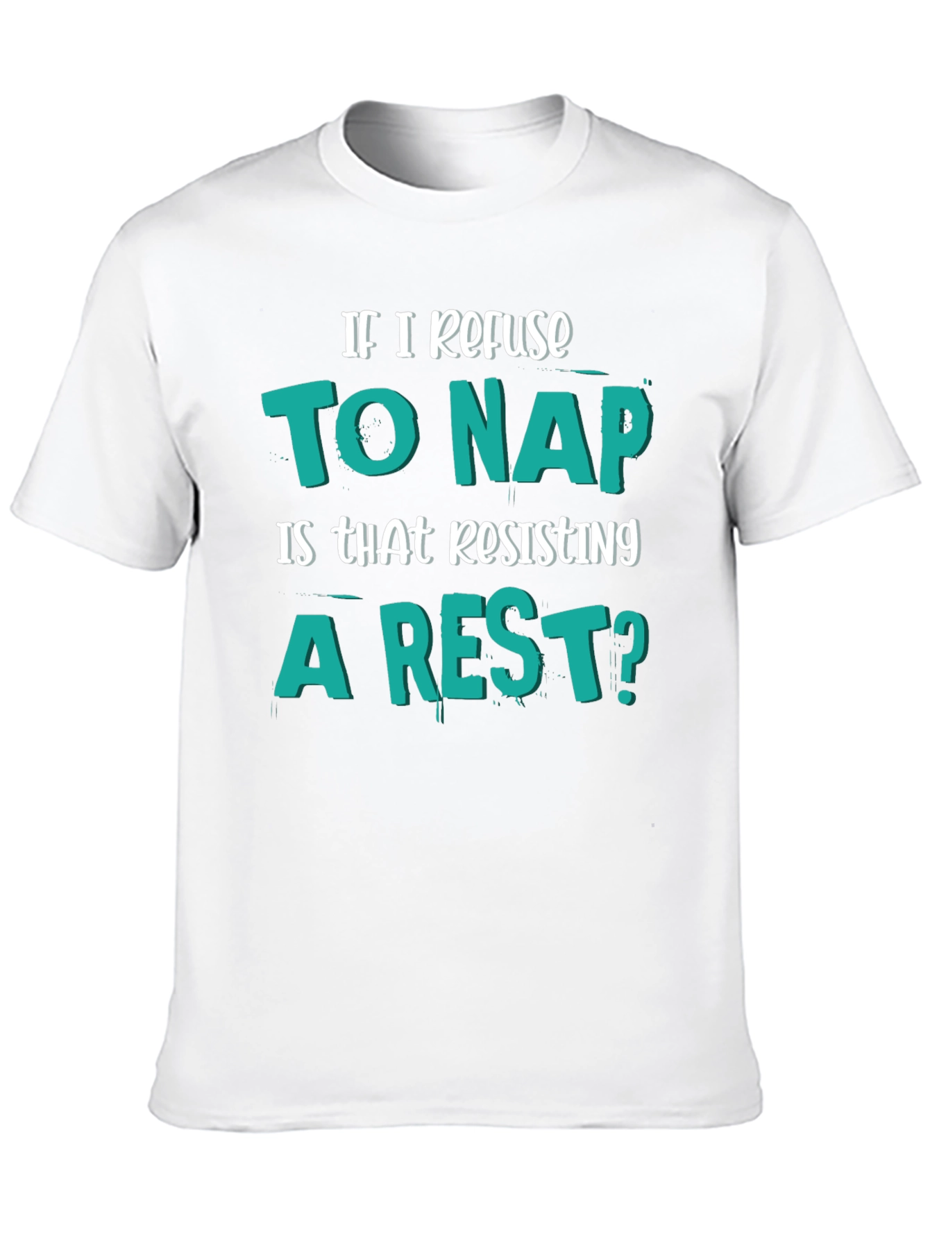 Black Funny "Resisting a Rest" Napping Humor T-Shirt view 10