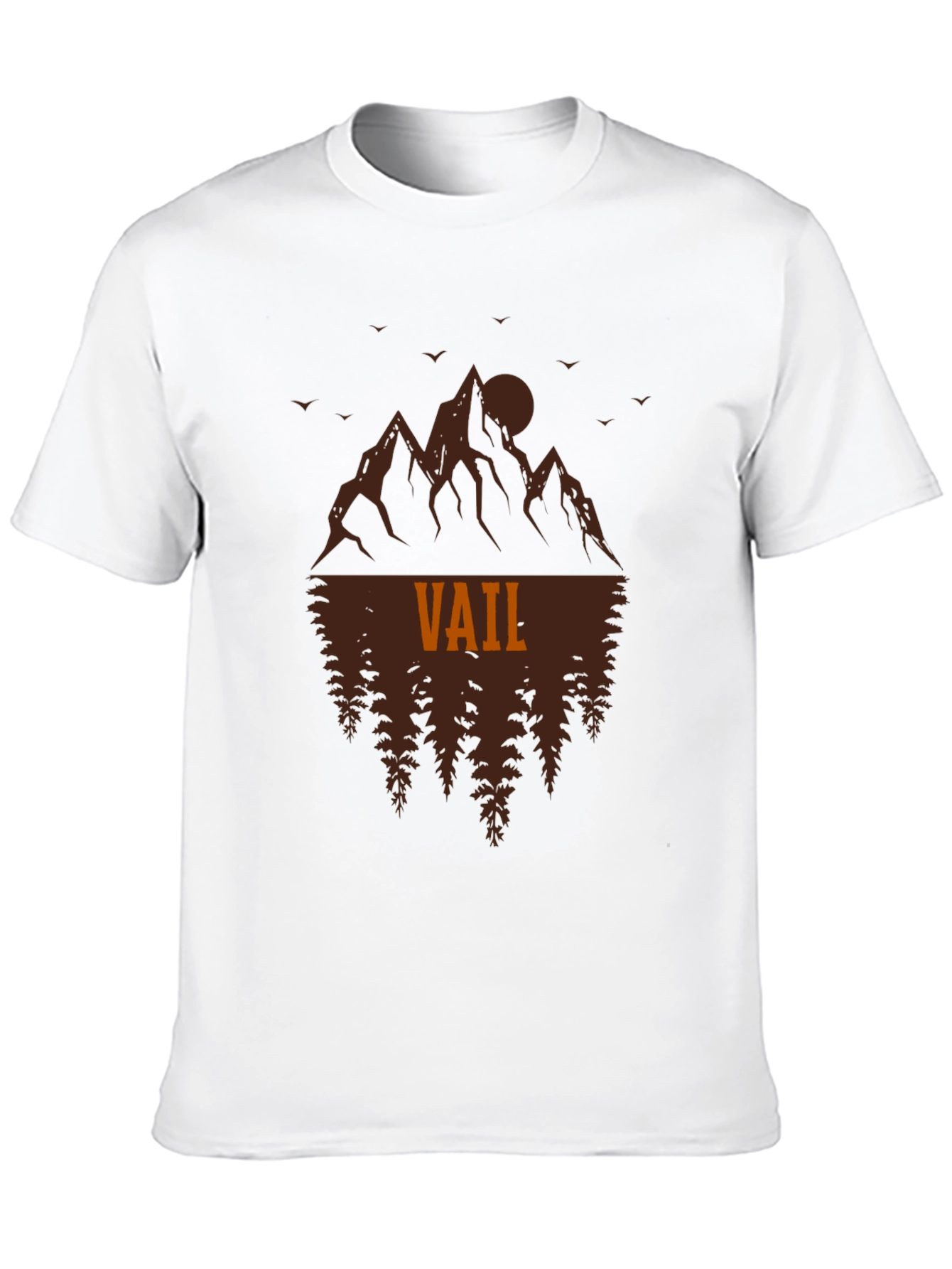 Black Vail Mountain Graphic Tee - Nature Inspired Black T-Shirt view 10