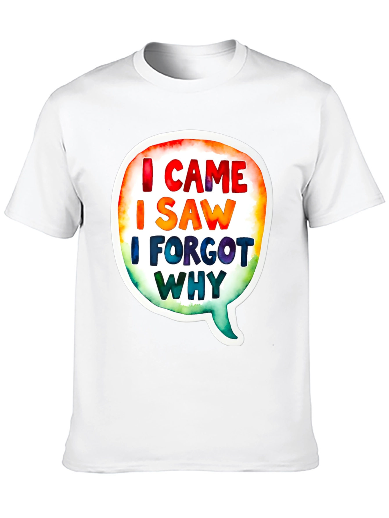 Black Funny 'I Came, I Saw' Men's Black T-Shirt view 10