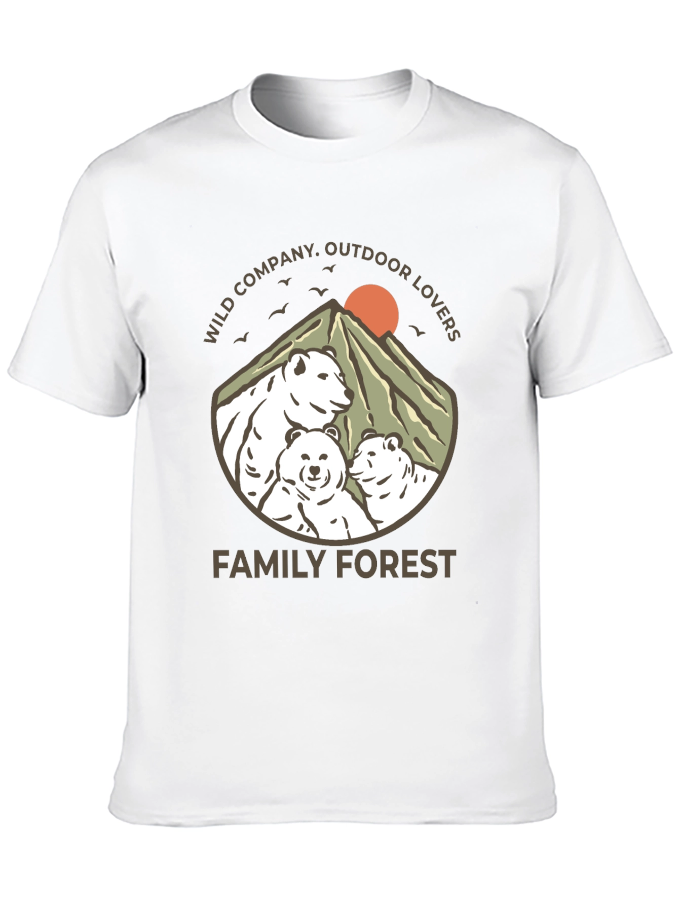 Black Family Forest Bear Graphic T-Shirt view 10