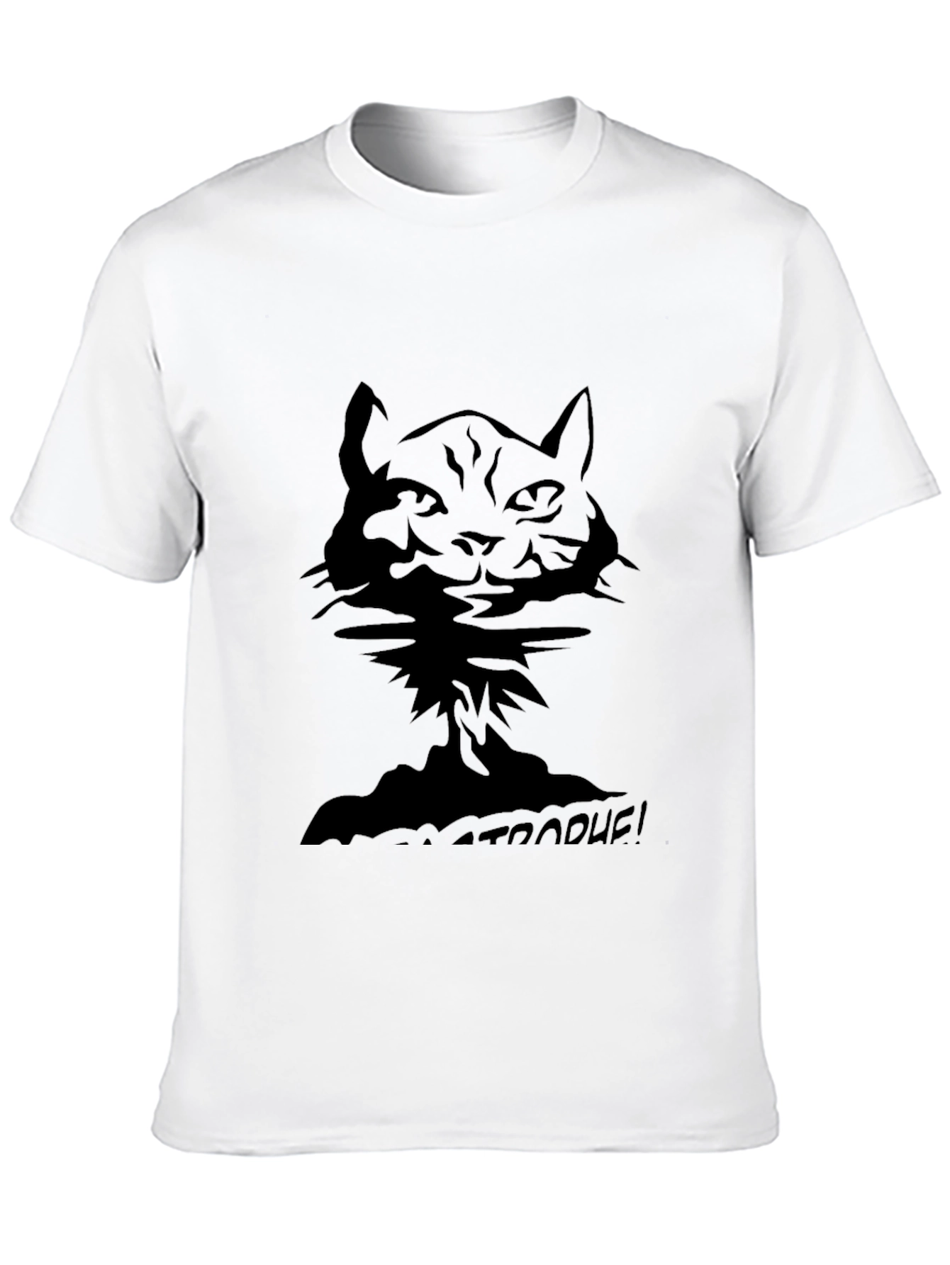 Black Cat-astrophe! Black Graphic Tee view 10