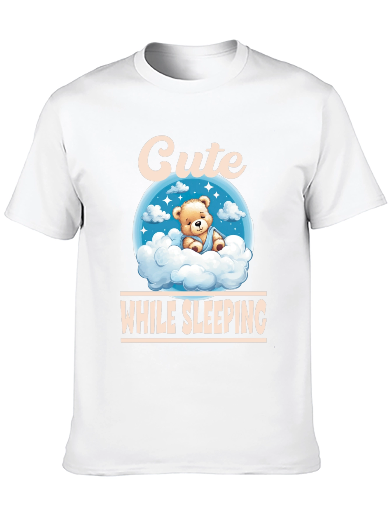 Black Cute While Sleeping Black T-Shirt view 10