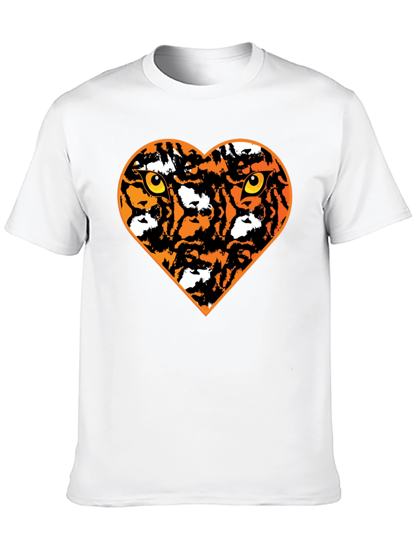 Black Tiger Heart Graphic T-Shirt - Black view 10