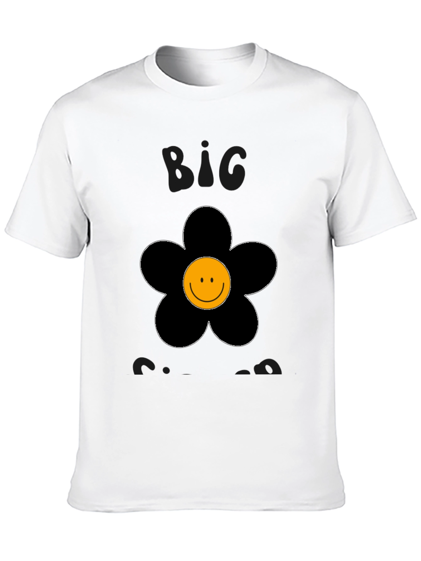 Black Big Smiles Smiley Face Flower Graphic T-Shirt view 10
