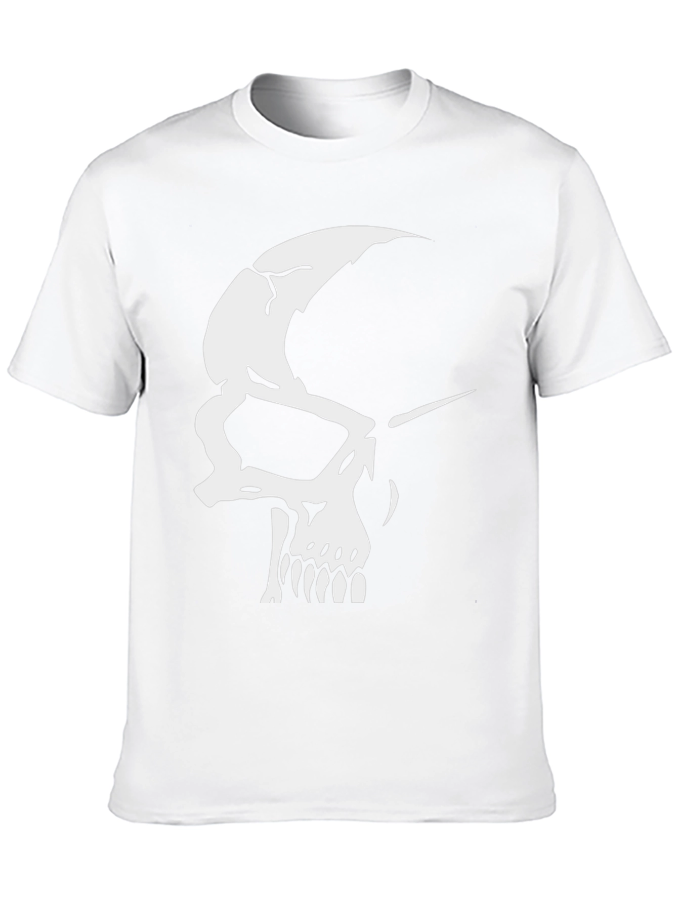 Black Skull Graphic Tee - Black Cotton Casual T-Shirt view 10