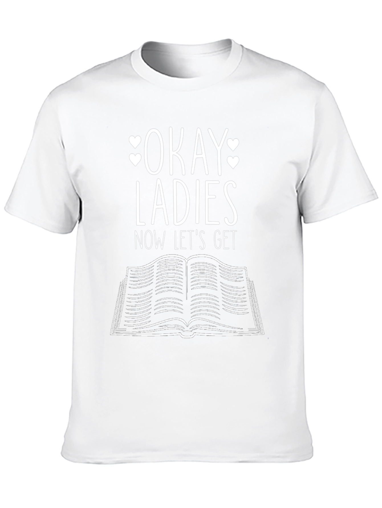 Black Okay Ladies Let's Get Reading T-Shirt - Book Lover Tee view 10