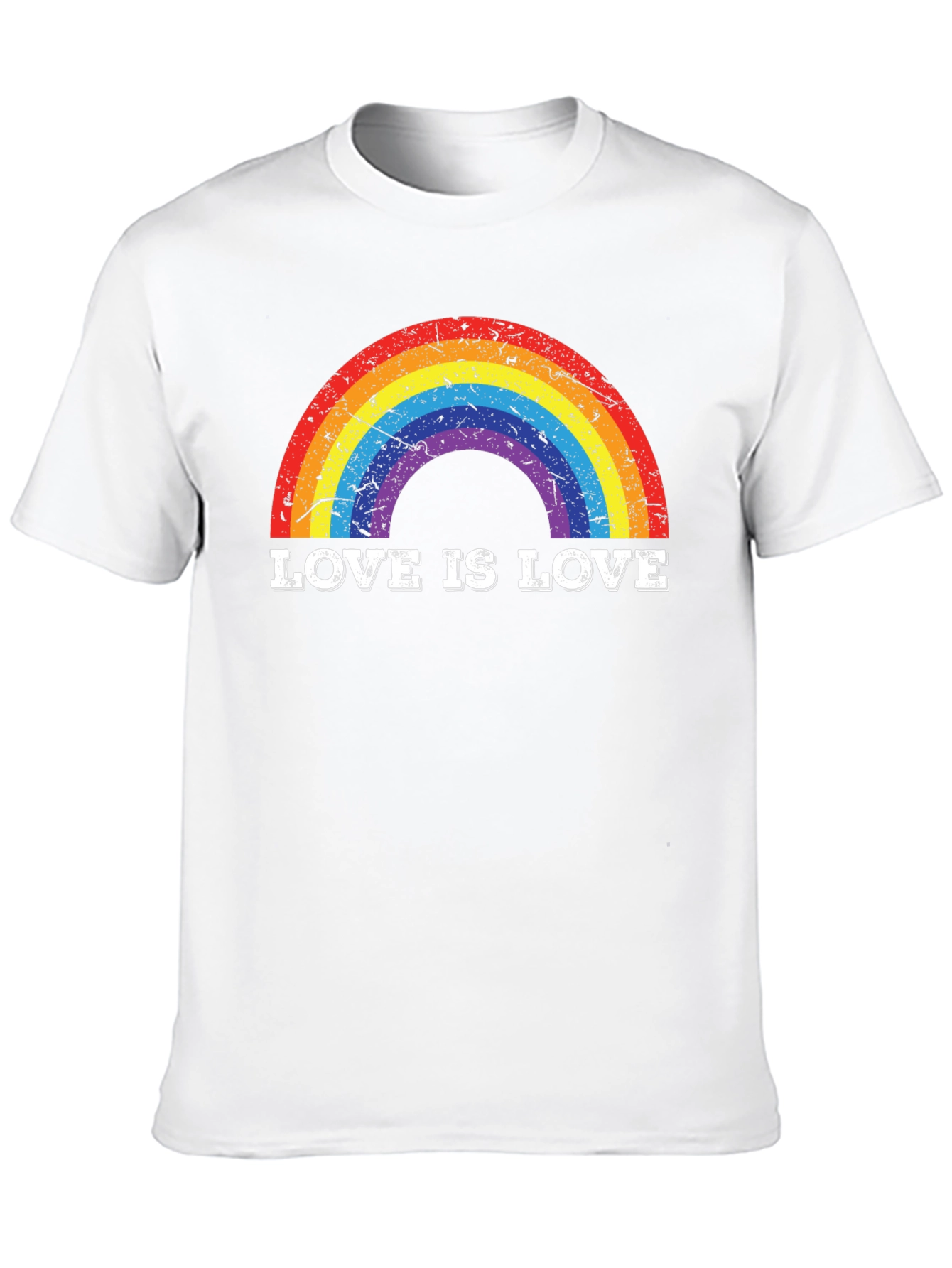 Black Love Is Love Rainbow Graphic Tee - Pride T-Shirt view 10
