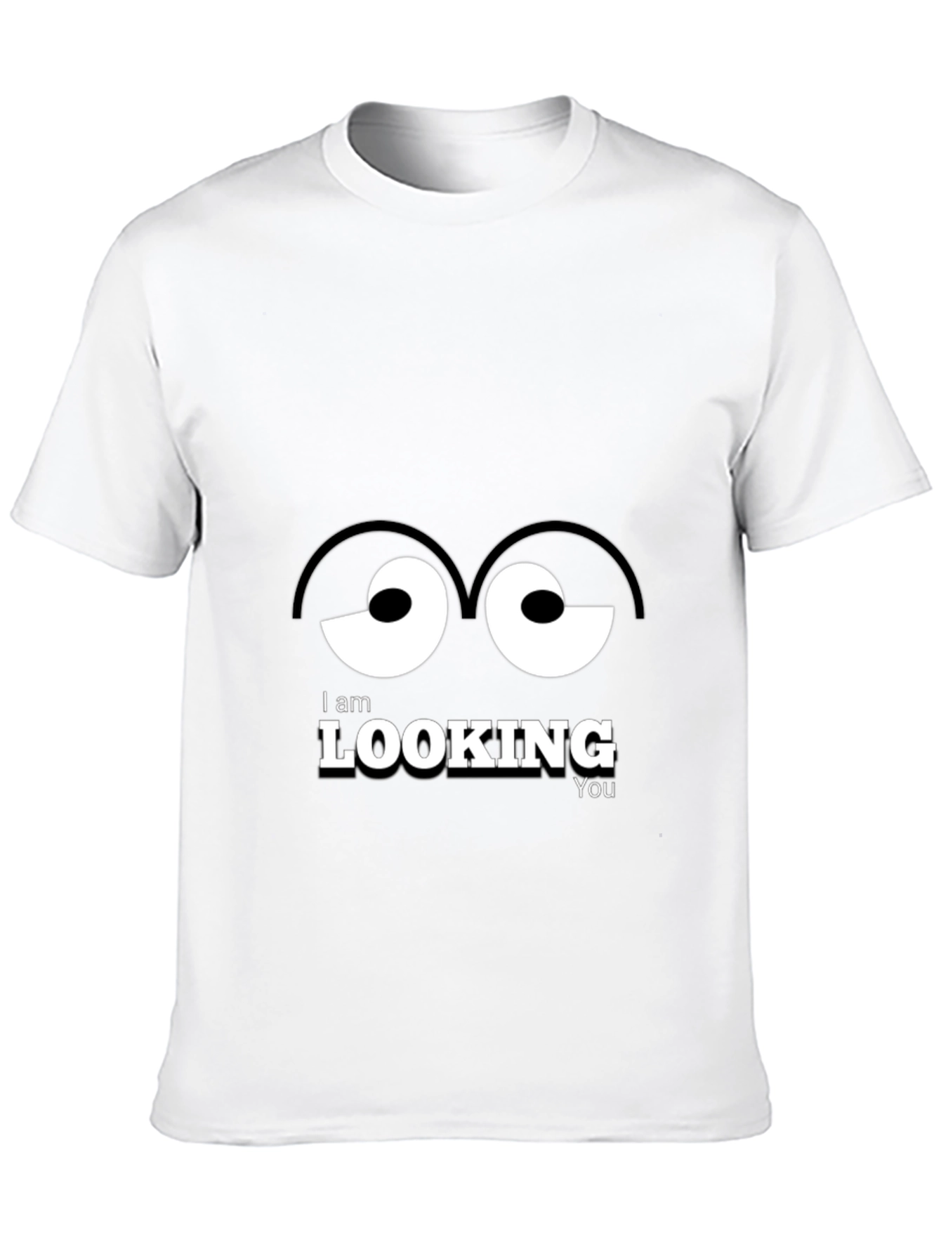 Funny Eyes Graphic Black T-Shirt - 10