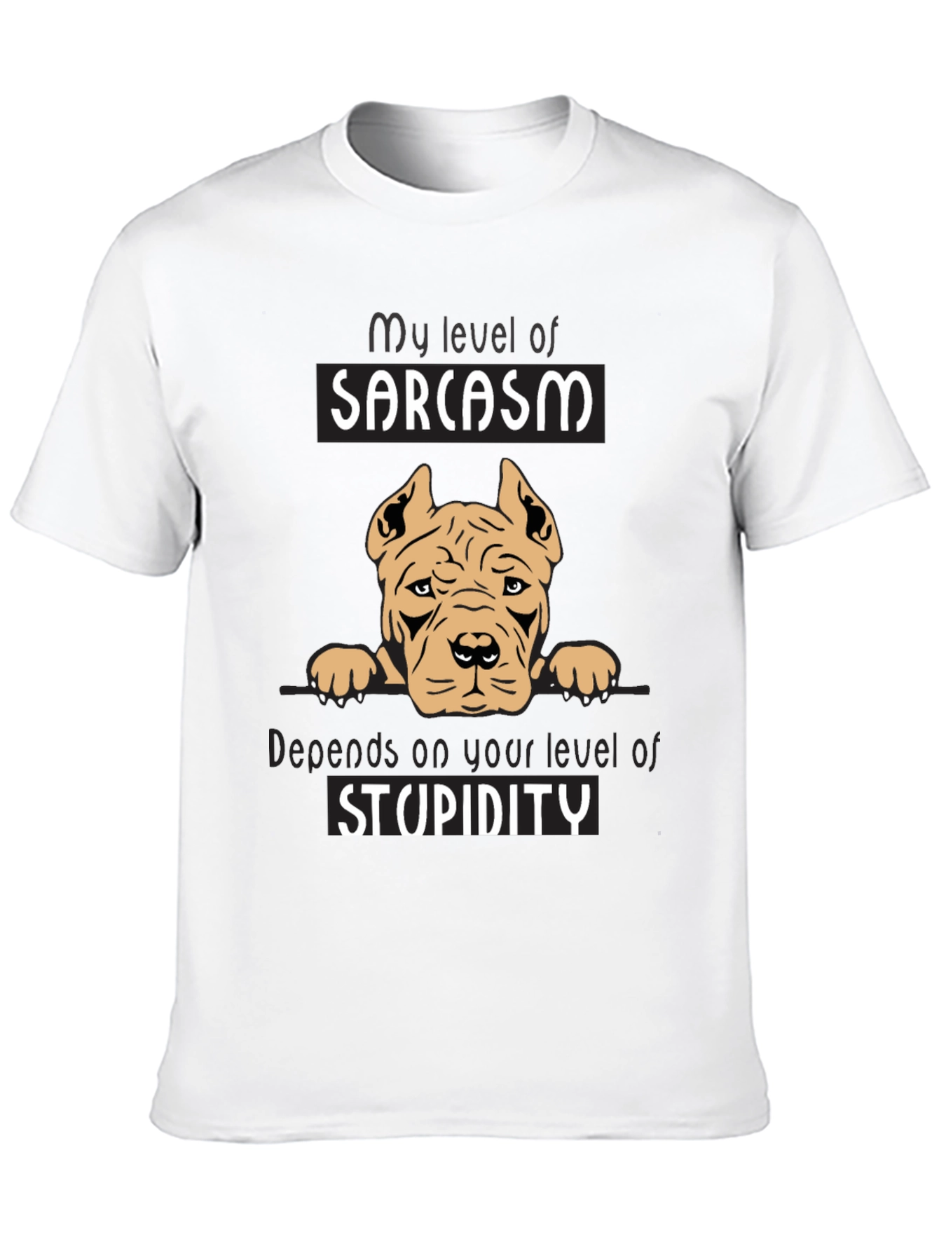 Black Sarcastic Dog Graphic Tee - Men's Black T-Shirt view 10