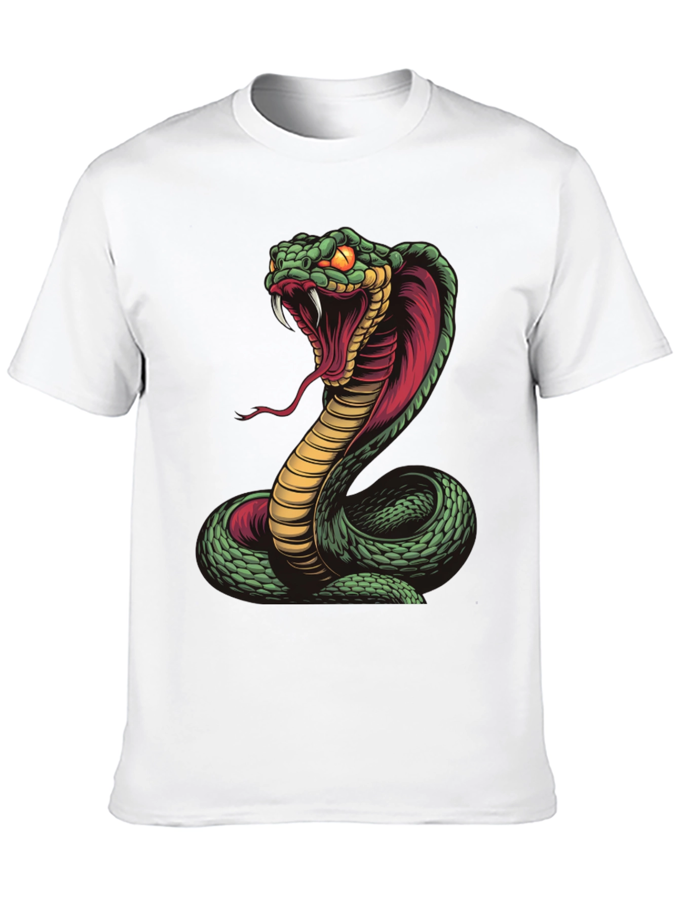 Black Cobra Snake Graphic Tee - Fierce Serpent Design view 10