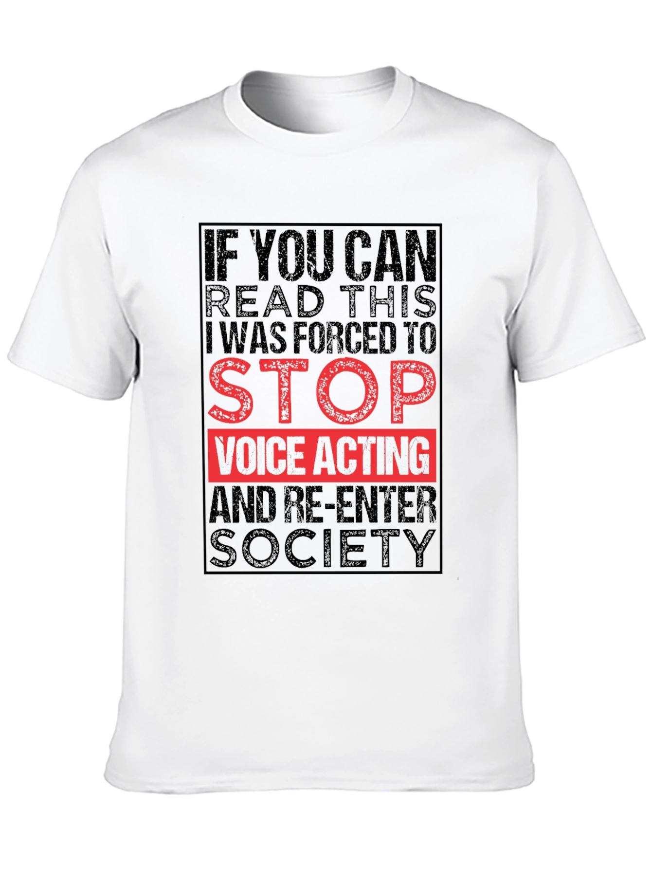 Black If You Can Read This Voice Acting T-Shirt view 10