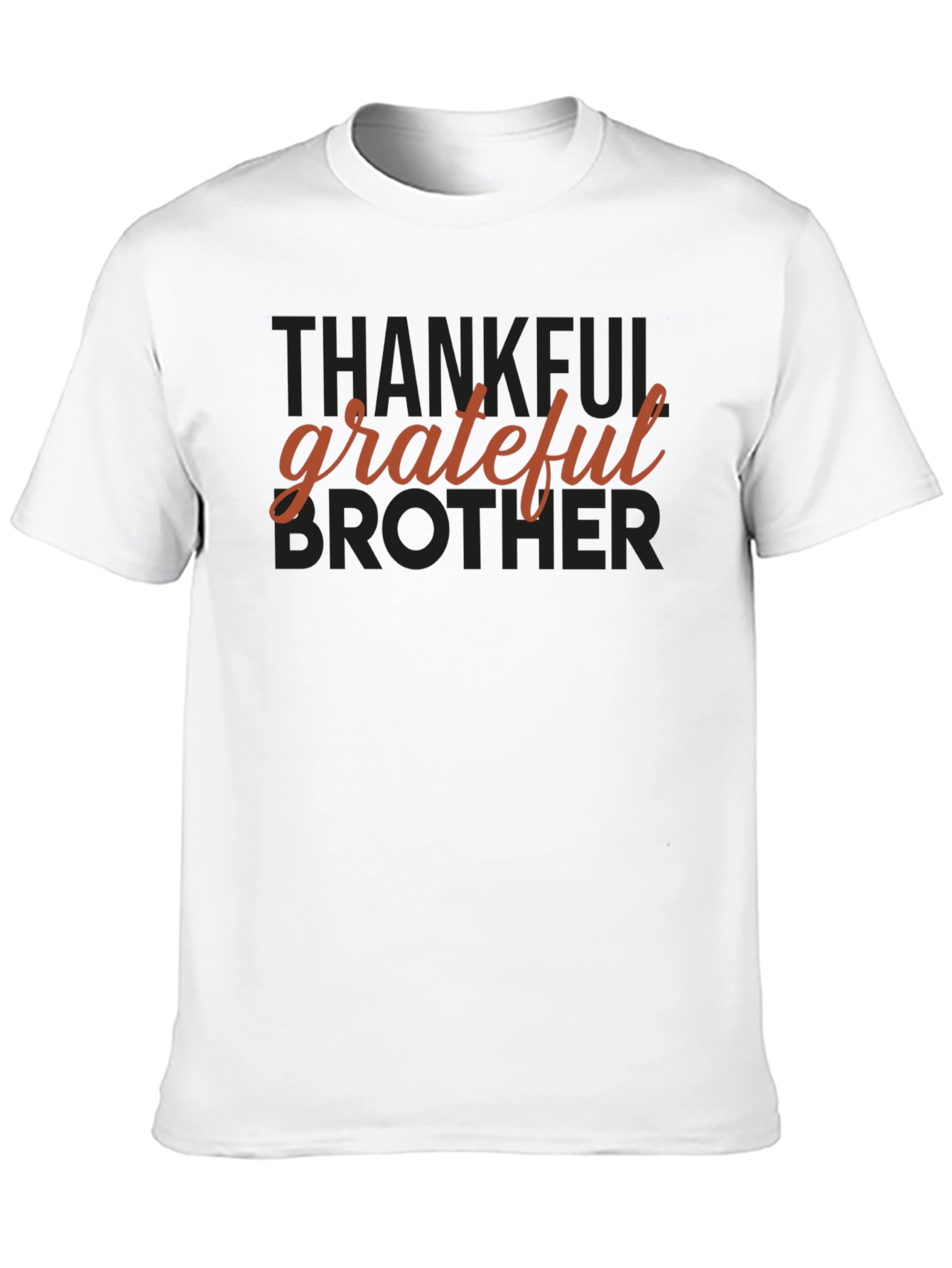 Black Thankful Grateful Brother Black T-Shirt view 10