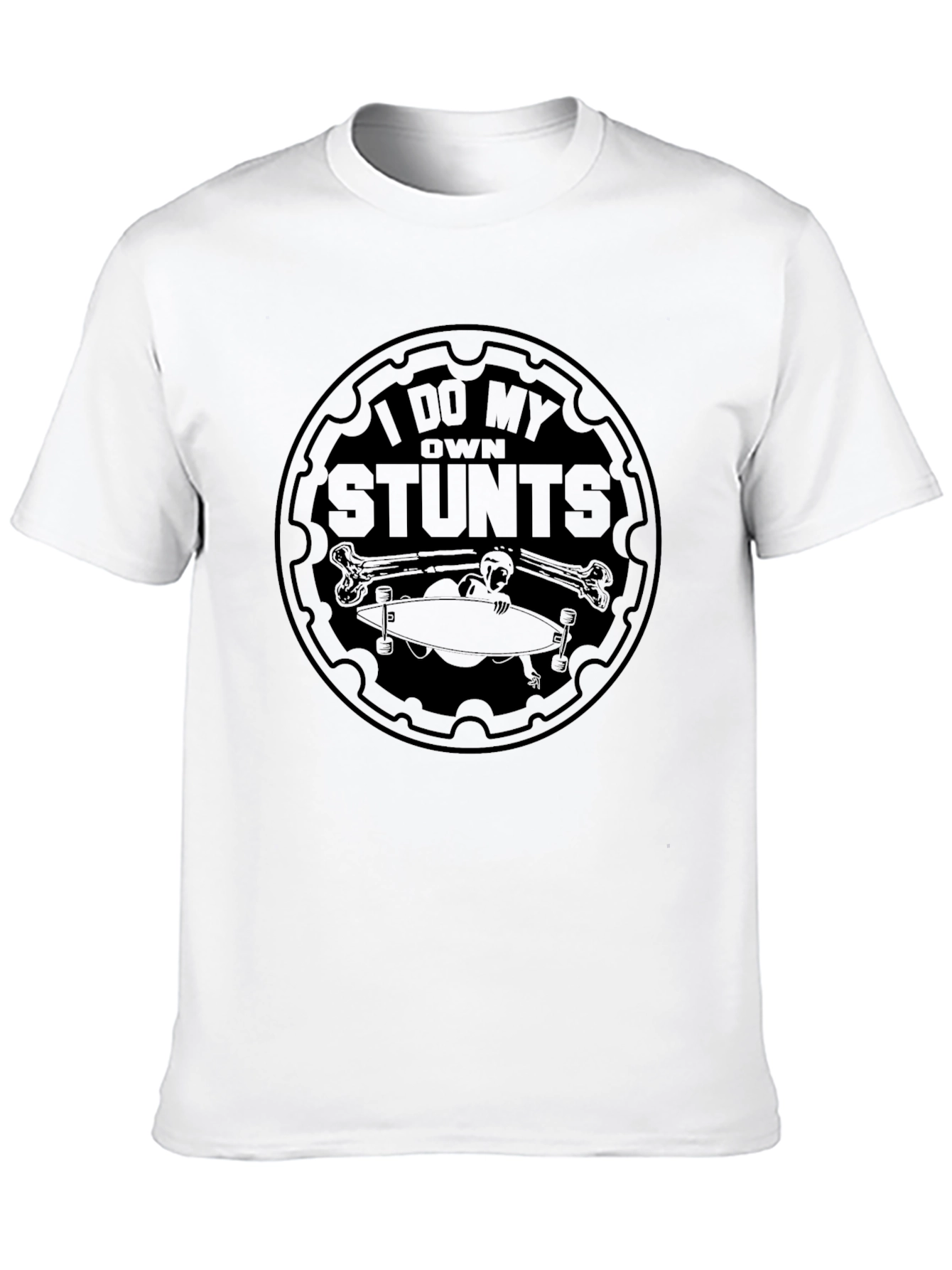 Black I Do My Own Stunts T-Shirt - Black Graphic Tee view 10