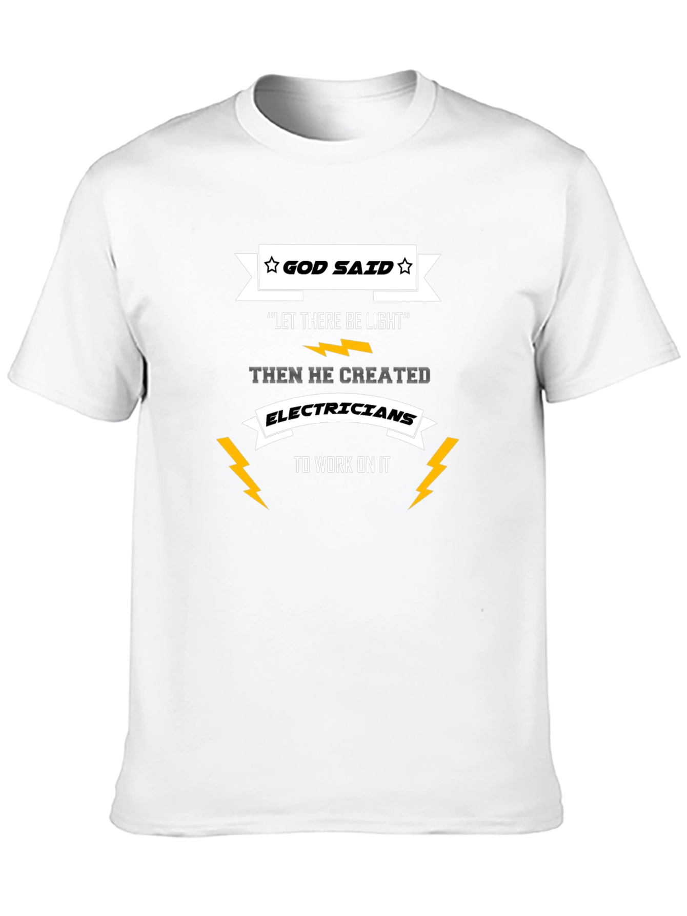 Black God Said Electricians T-Shirt - Funny Electrician Tee view 10