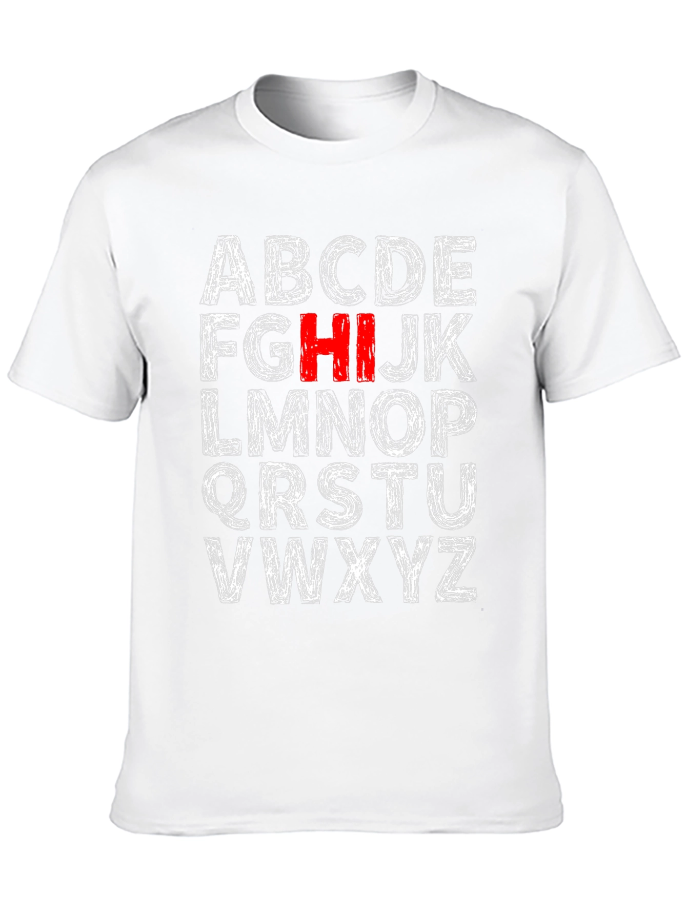 Black Alphabet Initial T-Shirt - HI Stands Out! view 10