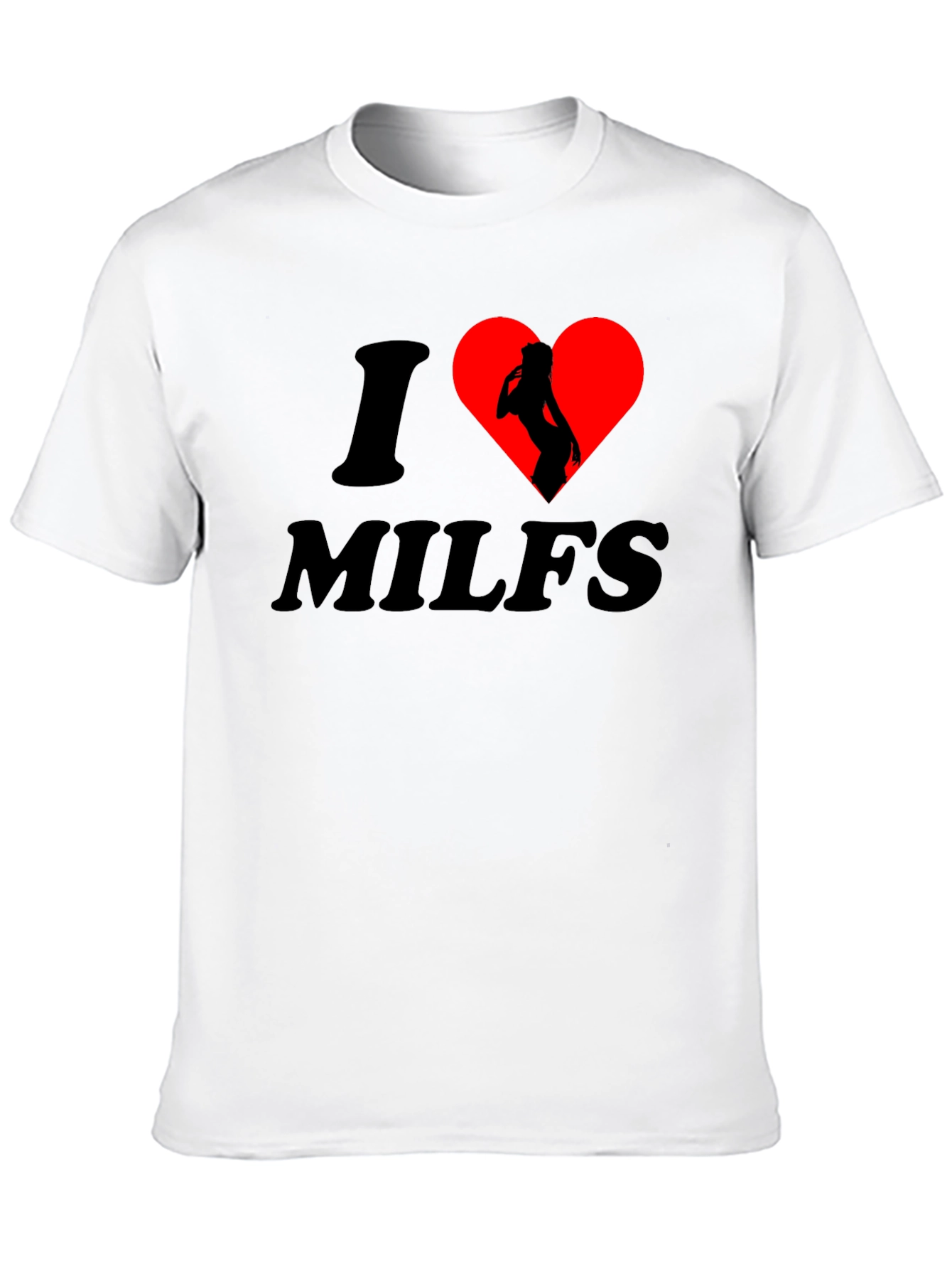Black I Heart MILFS T-Shirt: Bold Graphic Tee for Confident Individuals view 10