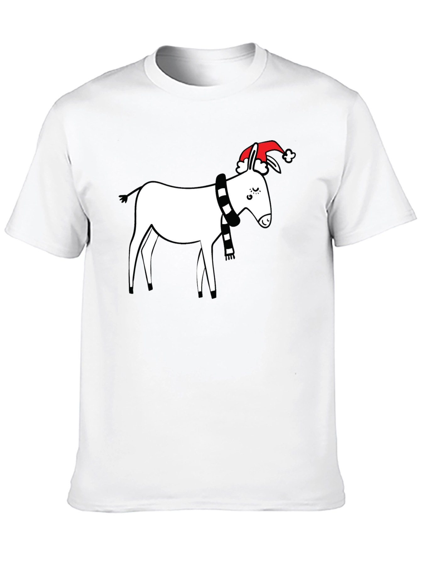 Black Festive Donkey T-Shirt - Holiday Humor view 10