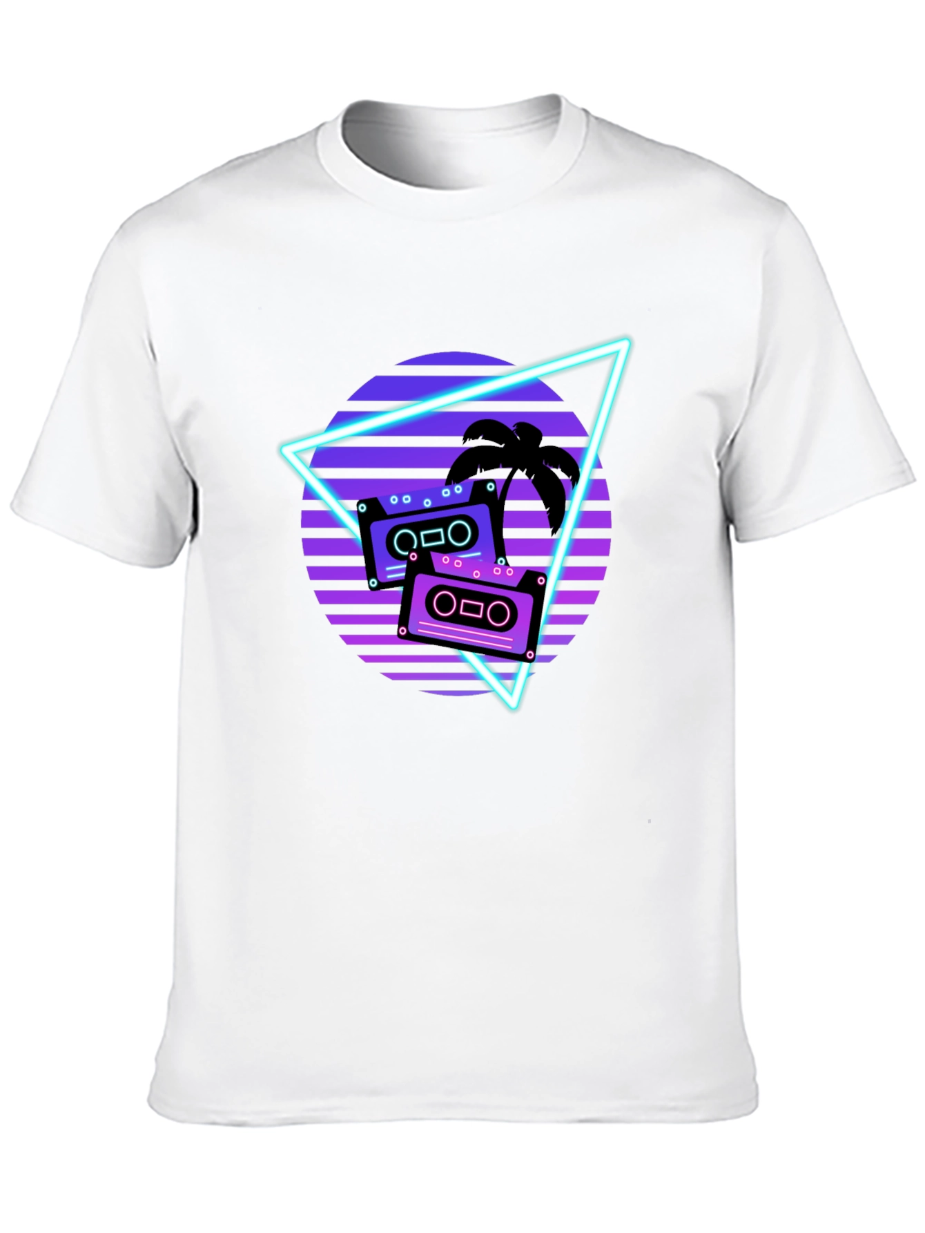 Black Retro Wave Cassette Graphic Tee view 10