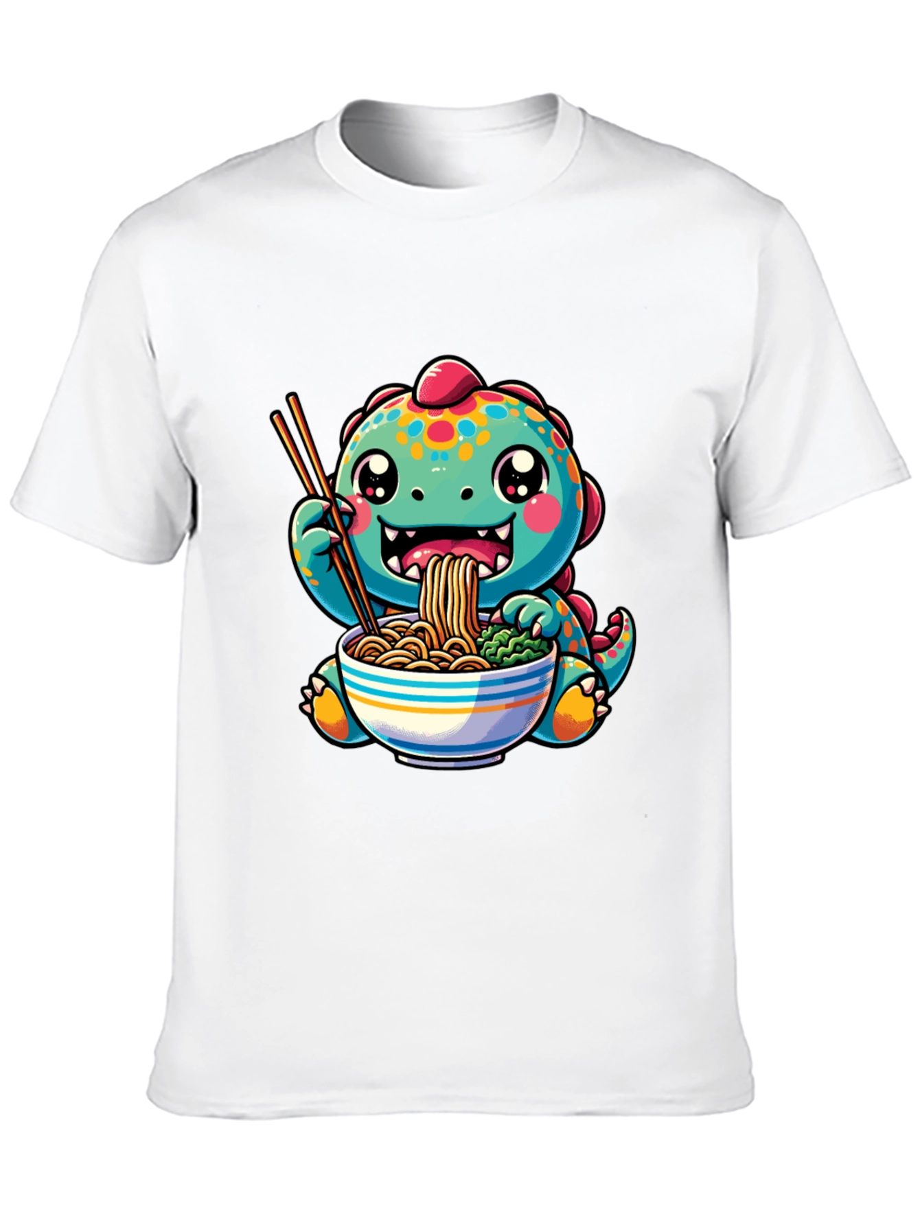 Black Dino Ramen Lover T-Shirt view 10