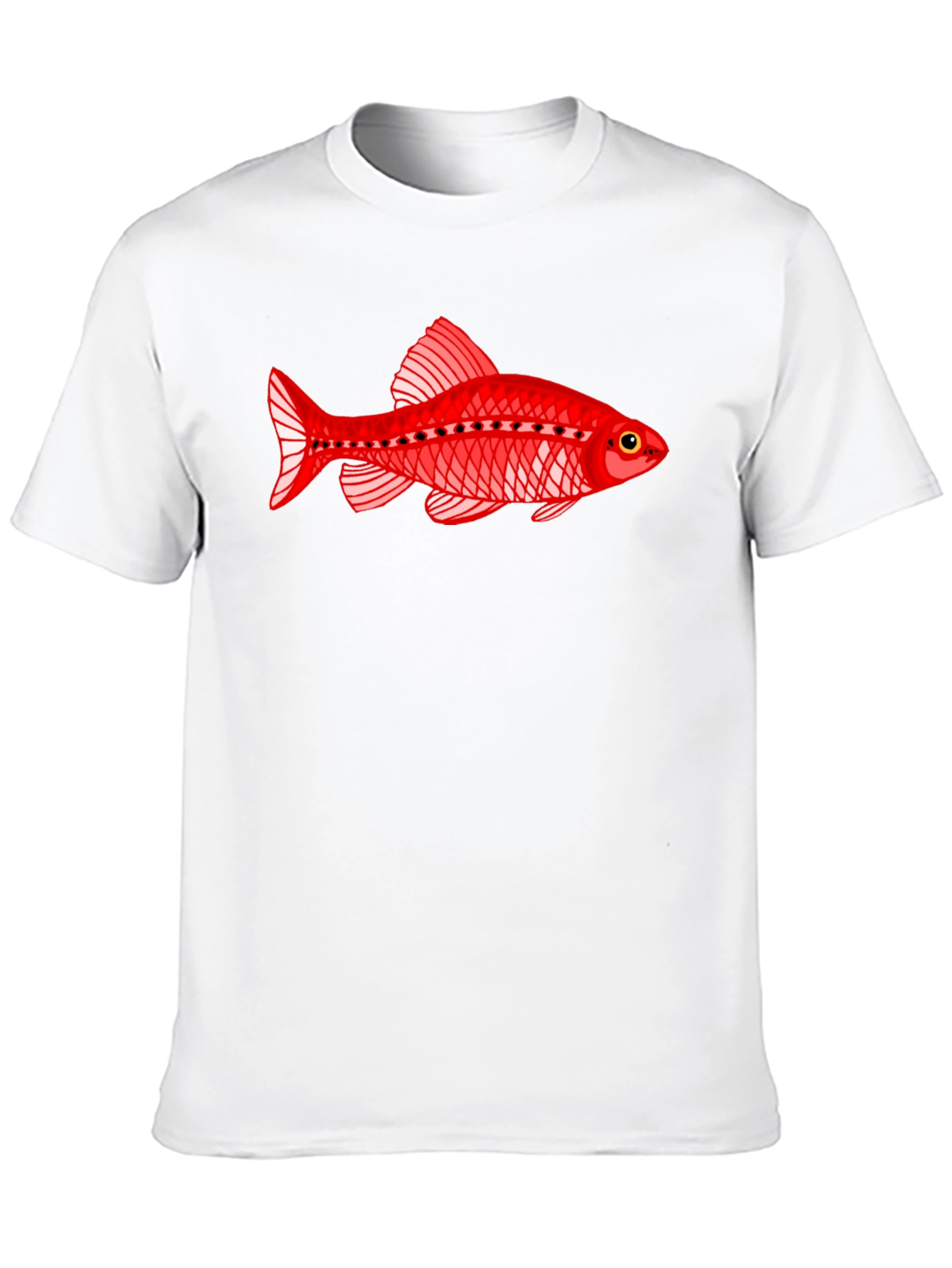Black Red Fish Graphic T-Shirt view 10