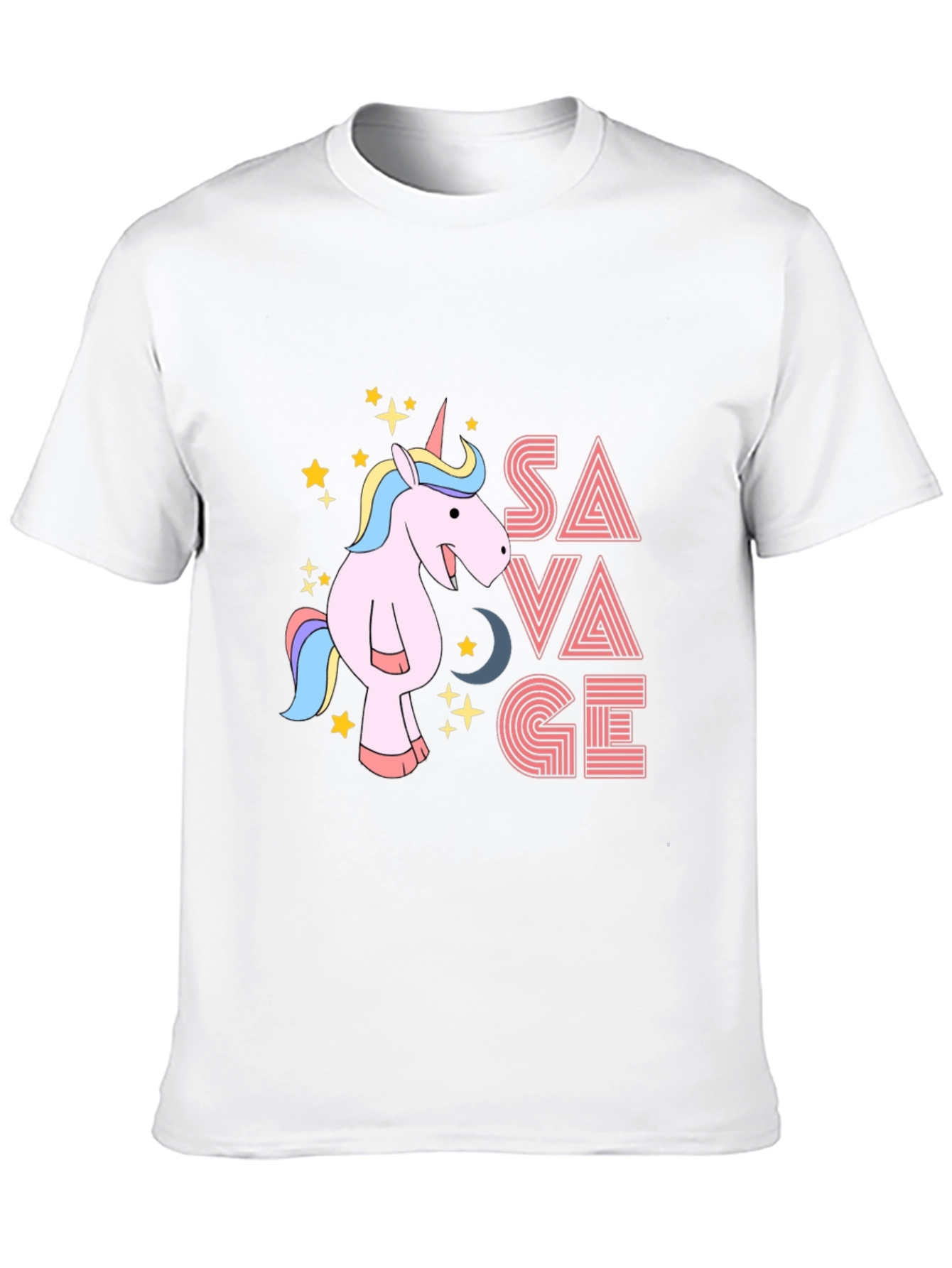 Black Savage Unicorn Graphic Tee - Black Cotton view 10