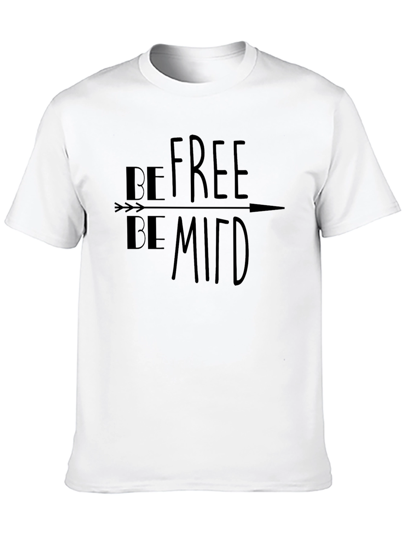 Black Be Free Be Mindful Graphic Tee view 10