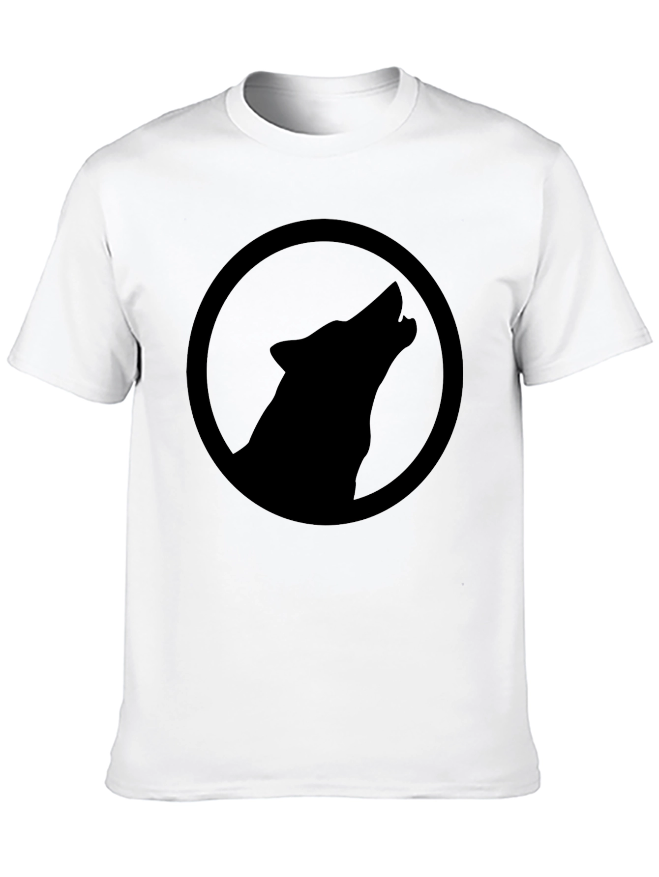 Black Black Wolf Silhouette T-Shirt - Unique Graphic Tee view 10