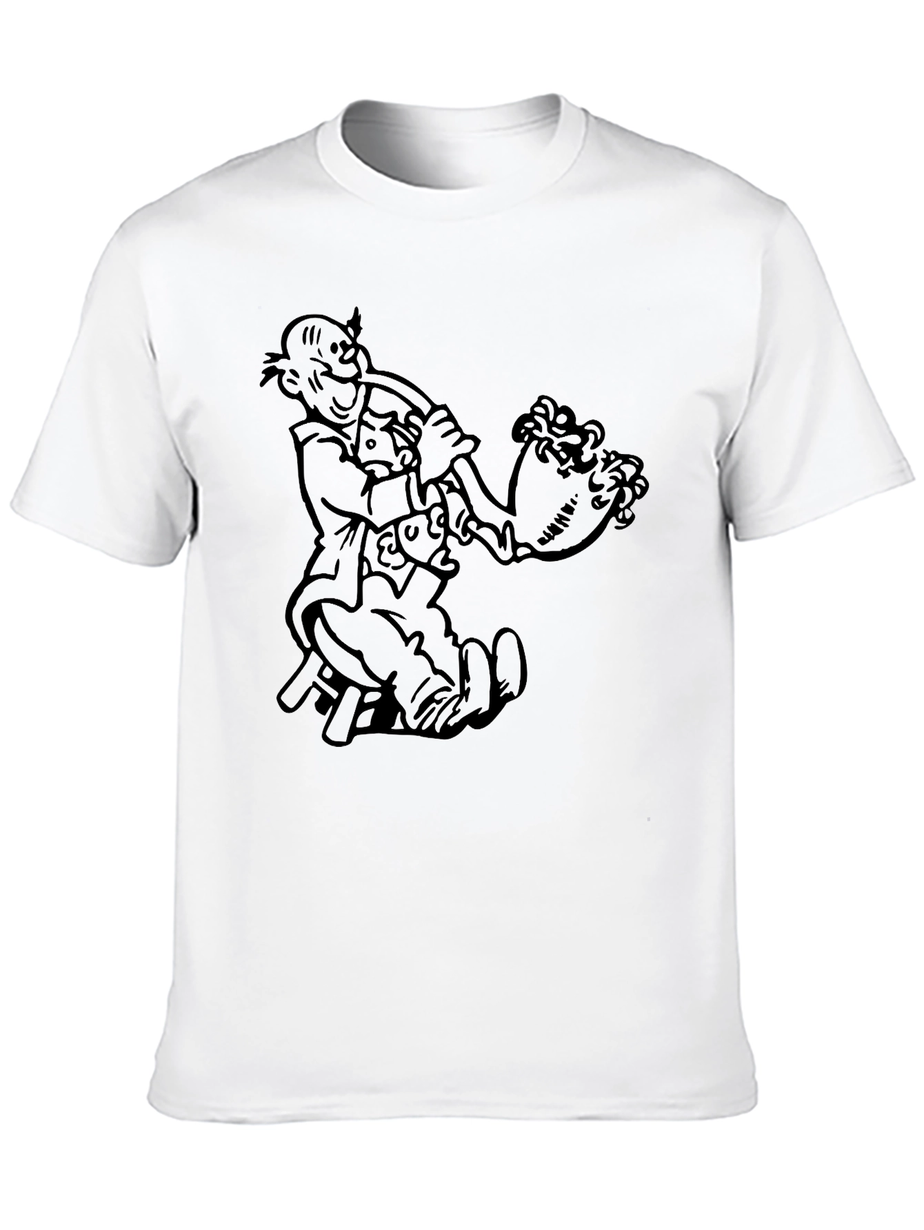 Black Cartoon Graphic Tee - Black view 10