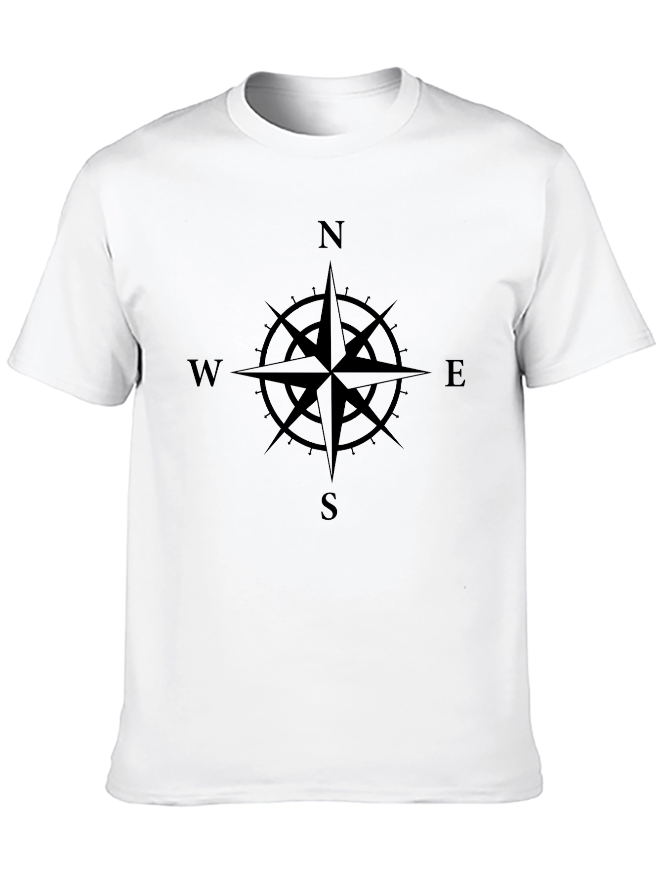 Black Compass Rose Graphic Tee - Men's Black T-Shirt view 10