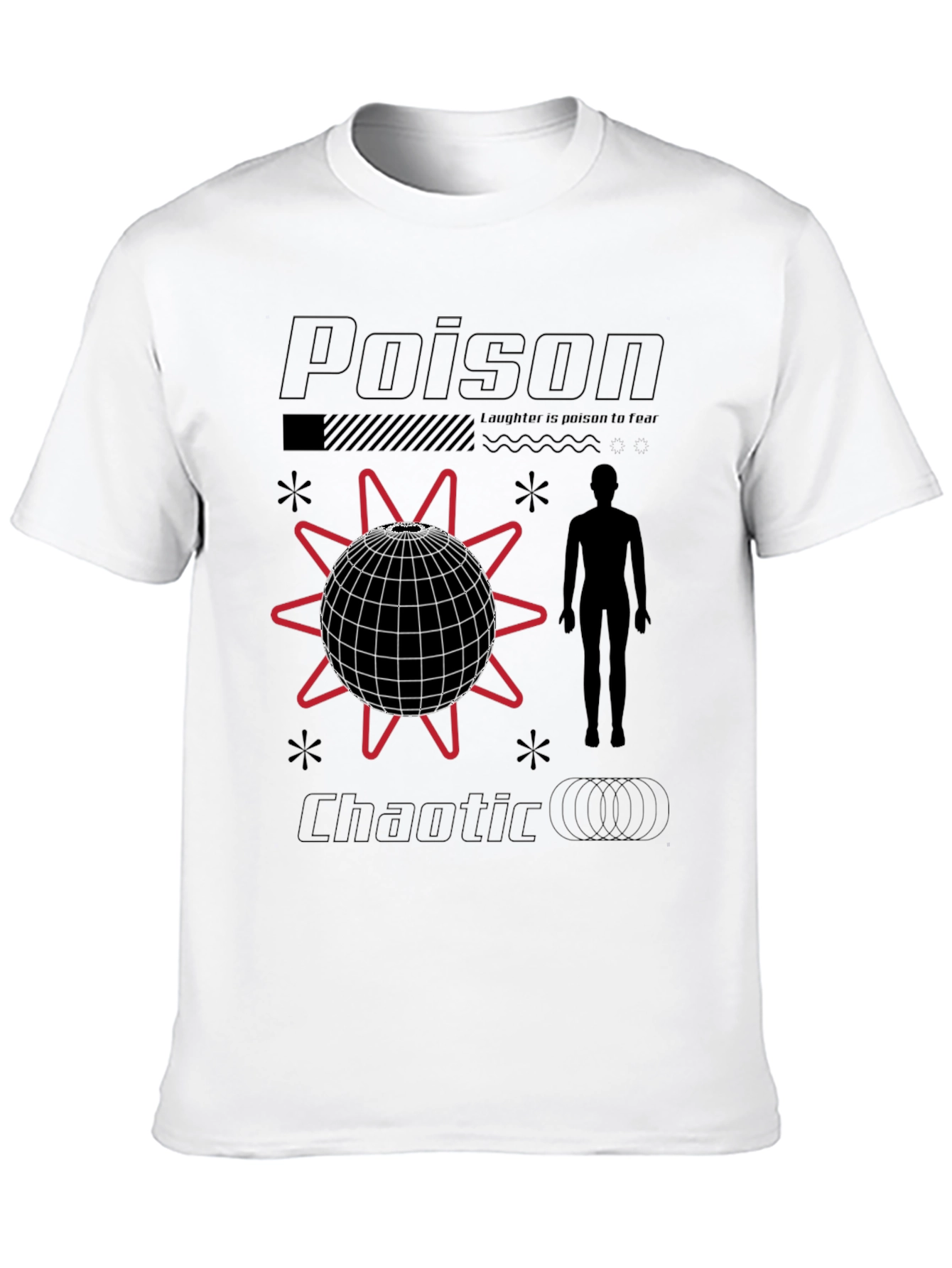 Black Poison Chaotic Graphic Tee - Trendy Streetwear view 10