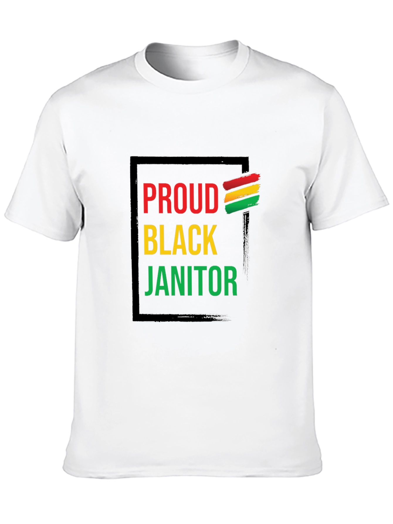 Black Proud Black Janitor T-Shirt view 10